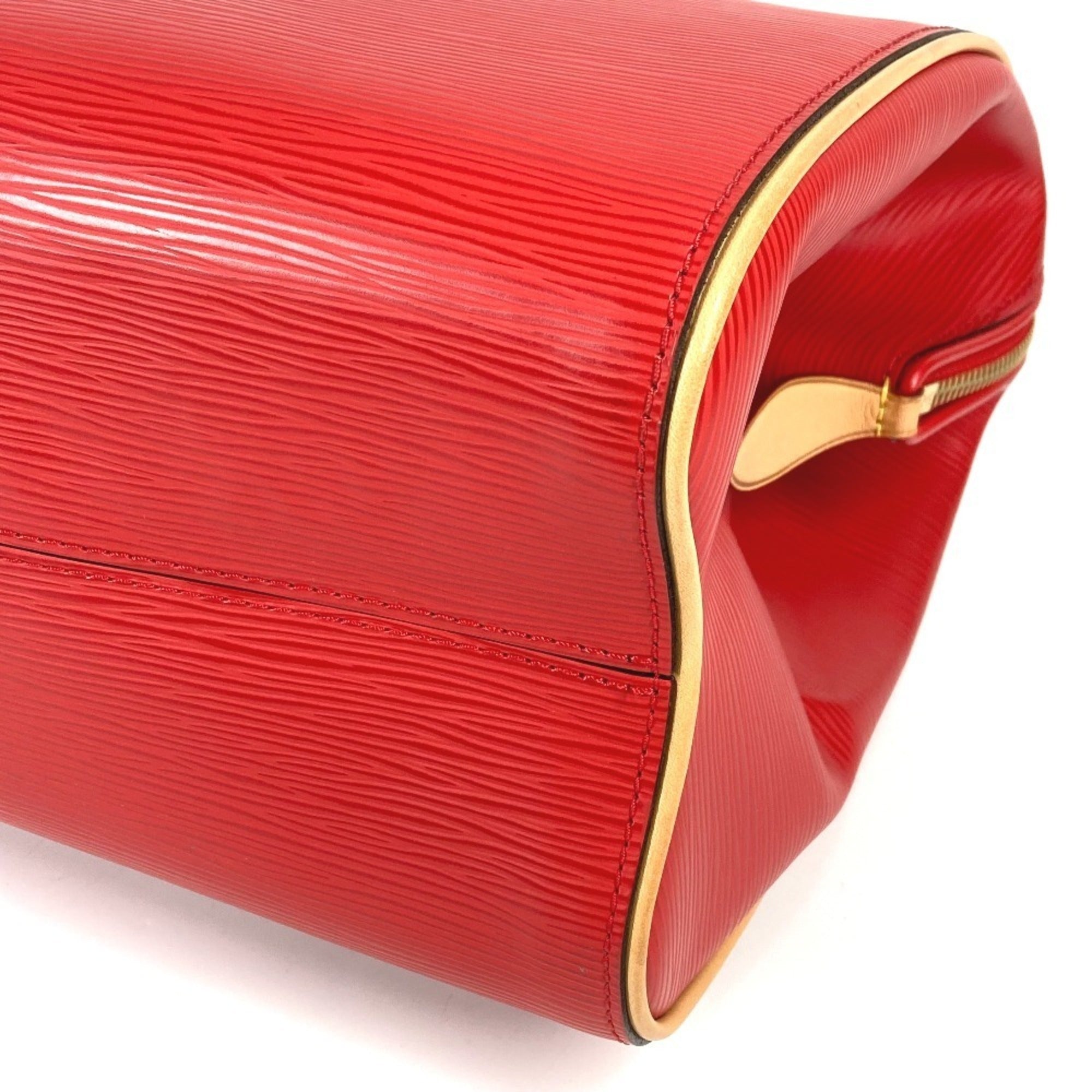 Louis Vuitton Red Color Epi Leather Boston Bag Handbag Shoulder Bag (Pre-Owned)