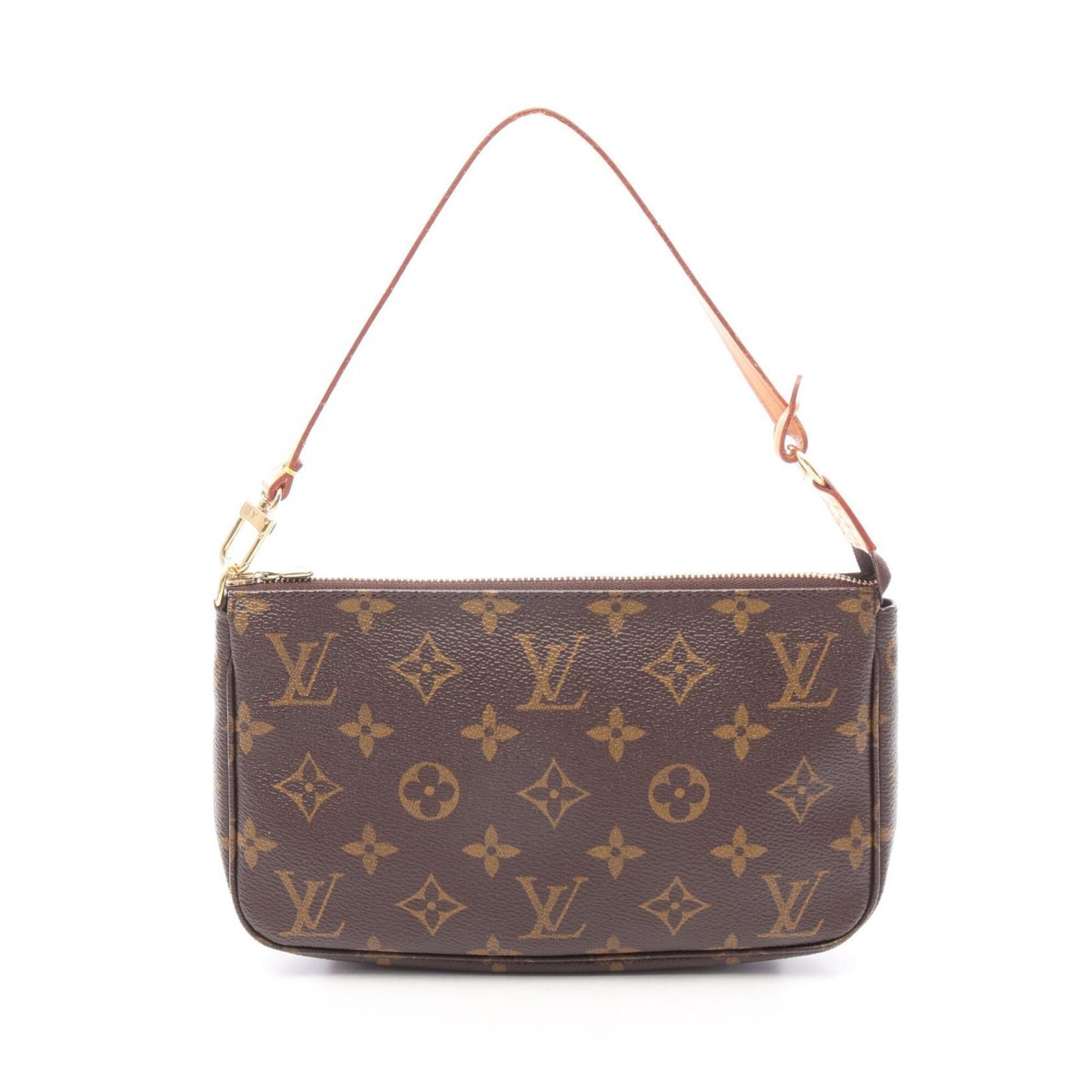 Louis Vuitton Brown Monogram Coated Canvas Leather Handbag (Pre-Owned)