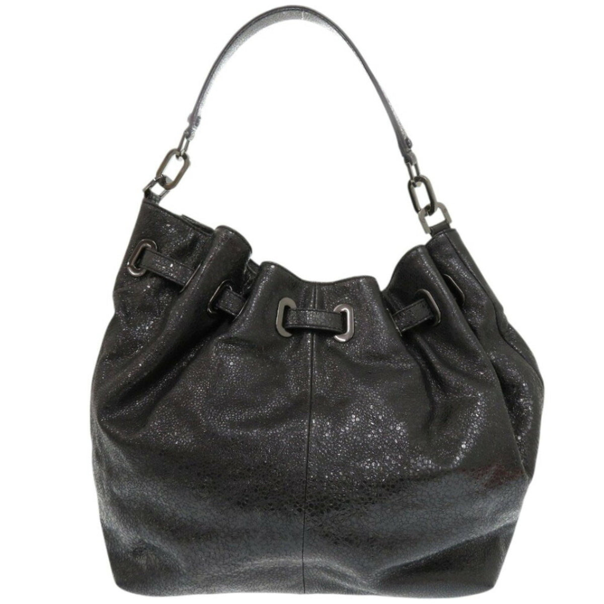 Tory Burch Black Leather Handbag Shoulder Bag (Pre-Owned)