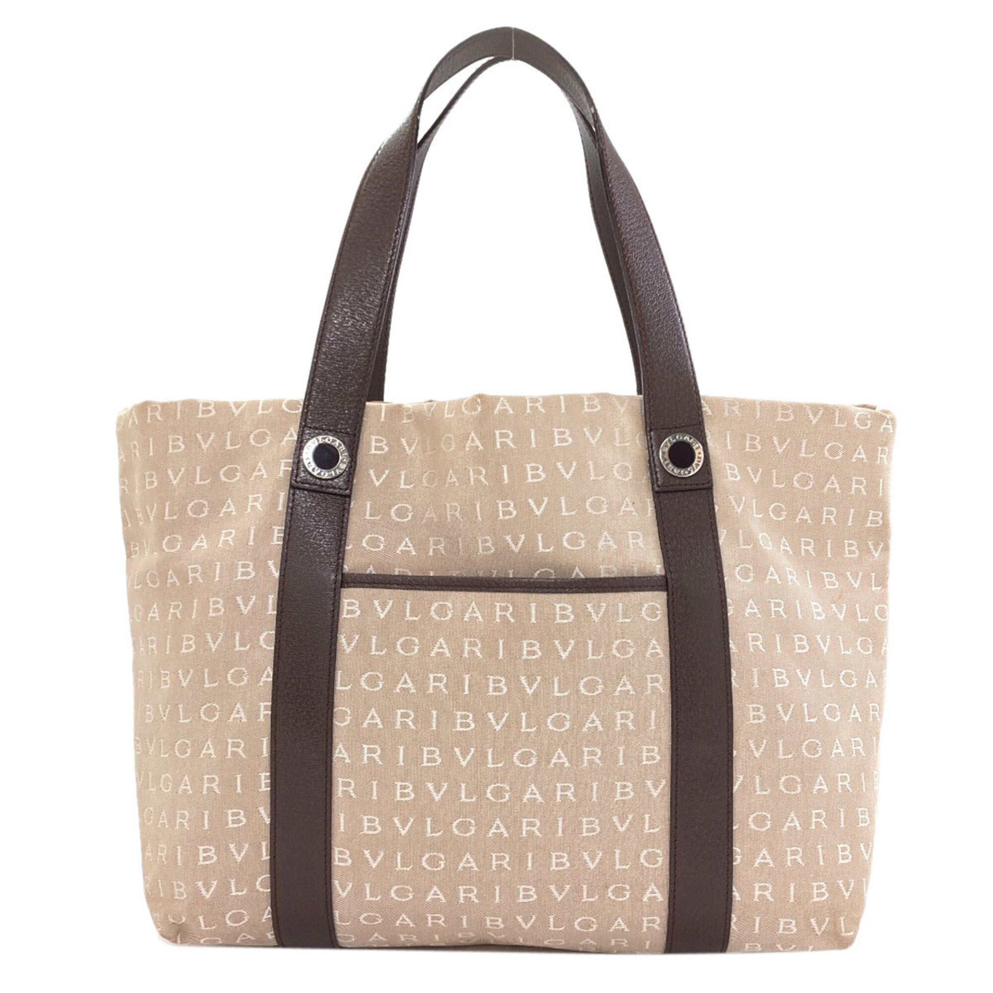 Bvlgari Beige Canvas Tote Bag (Pre-Owned)