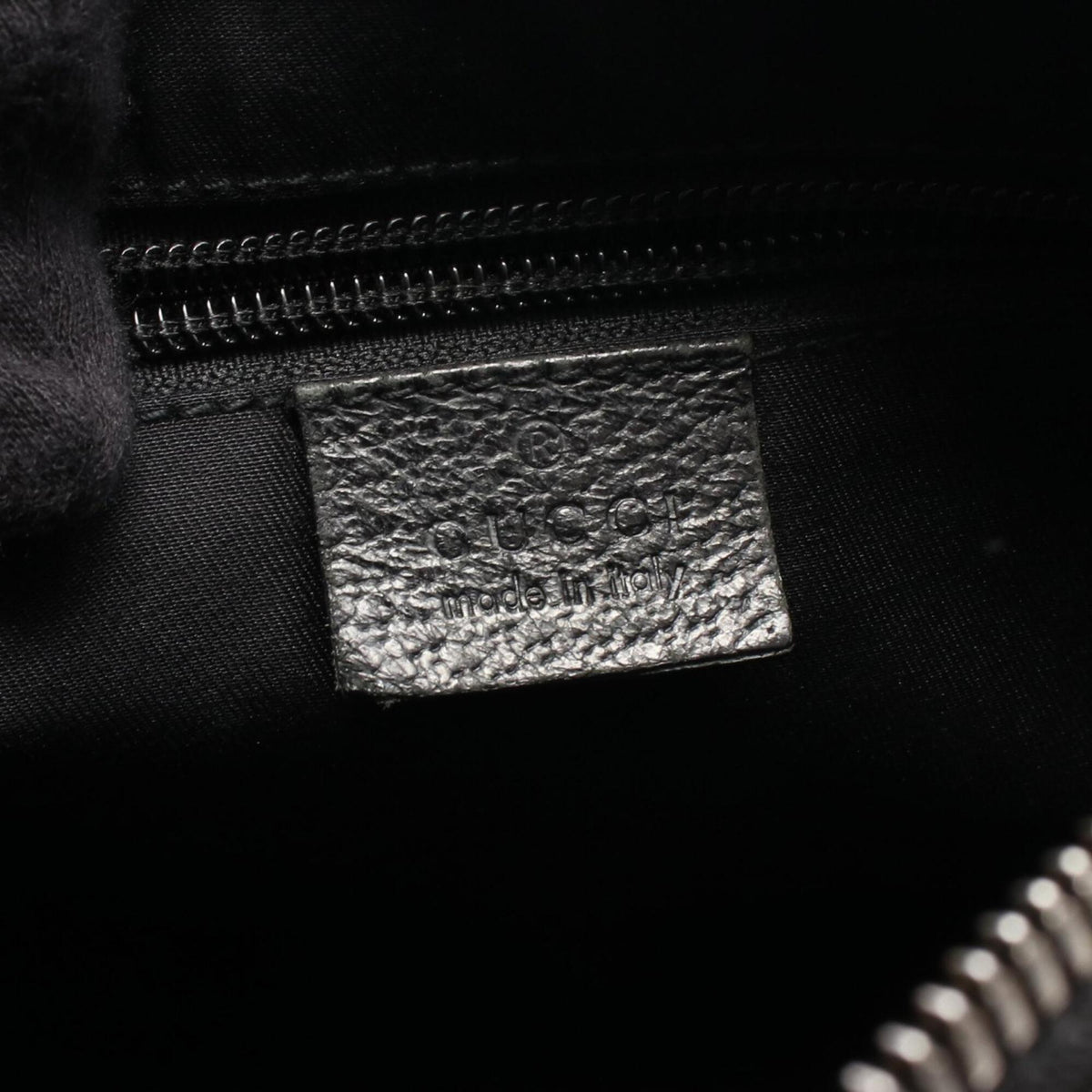 Gucci Black Canvas Leather Handbag Shoulder Bag (Pre-Owned)