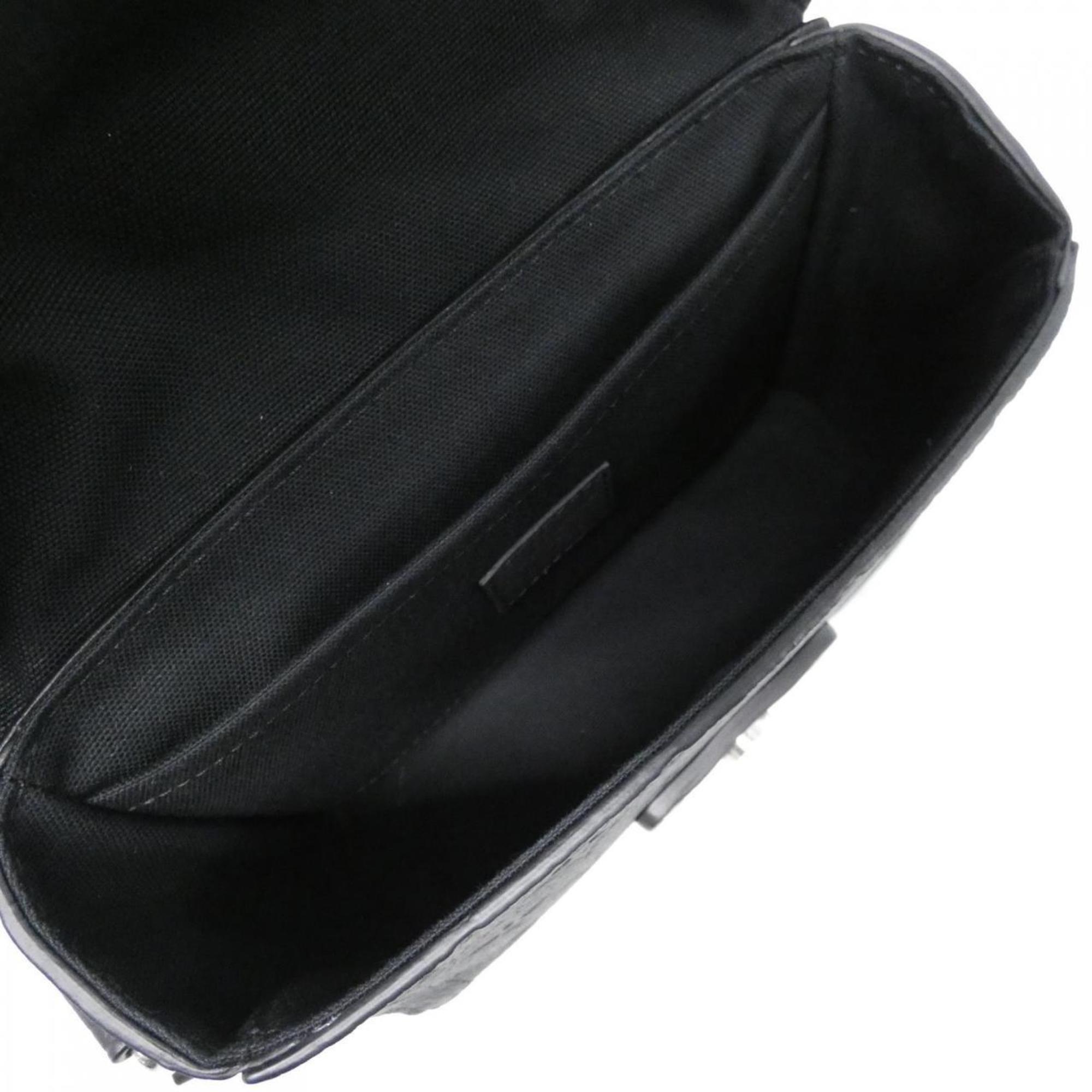 Louis Vuitton Black Leather Handbag (Pre-Owned)