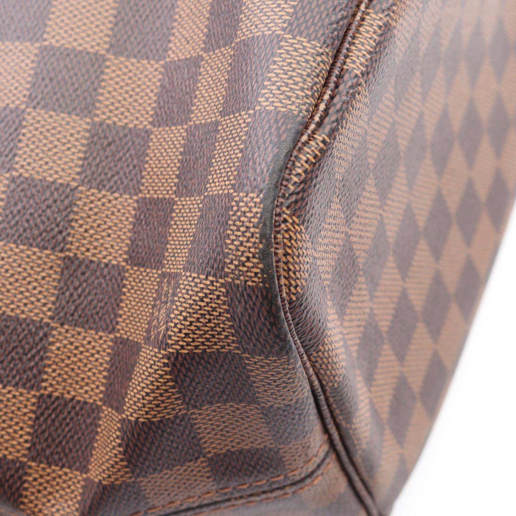 Louis Vuitton Brown Damier Canvas Coated Canvas Leather Handbag Tote Bag (Pre-Owned)