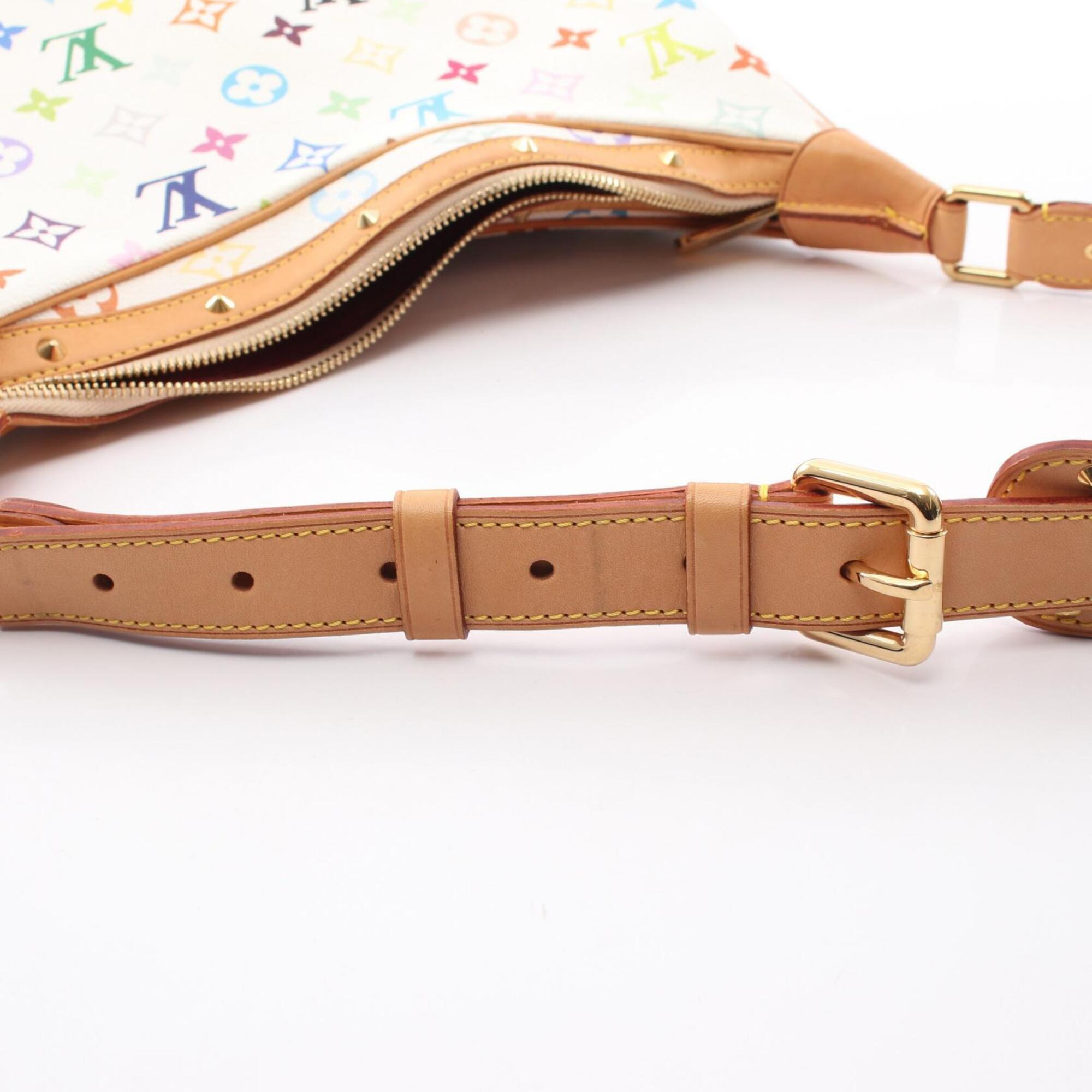 Louis Vuitton Blanc Multi-Color White Monogram Multicolore Leather Handbag Shoulder Bag (Pre-Owned)