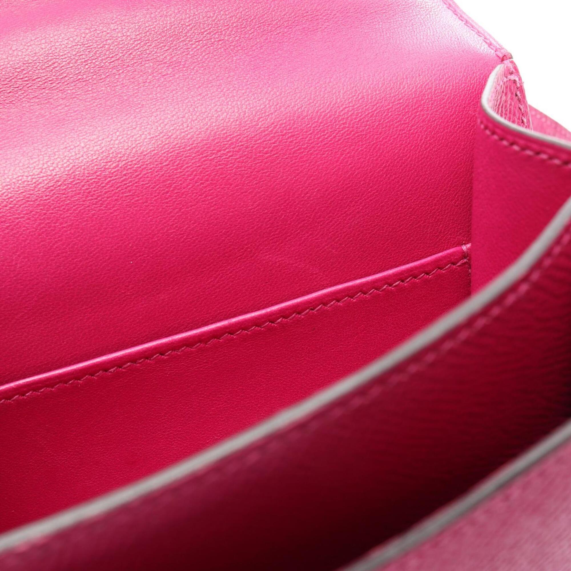 Hermes Pink Rose Purple Epsom Leather Shoulder Bag (Pre-Owned)