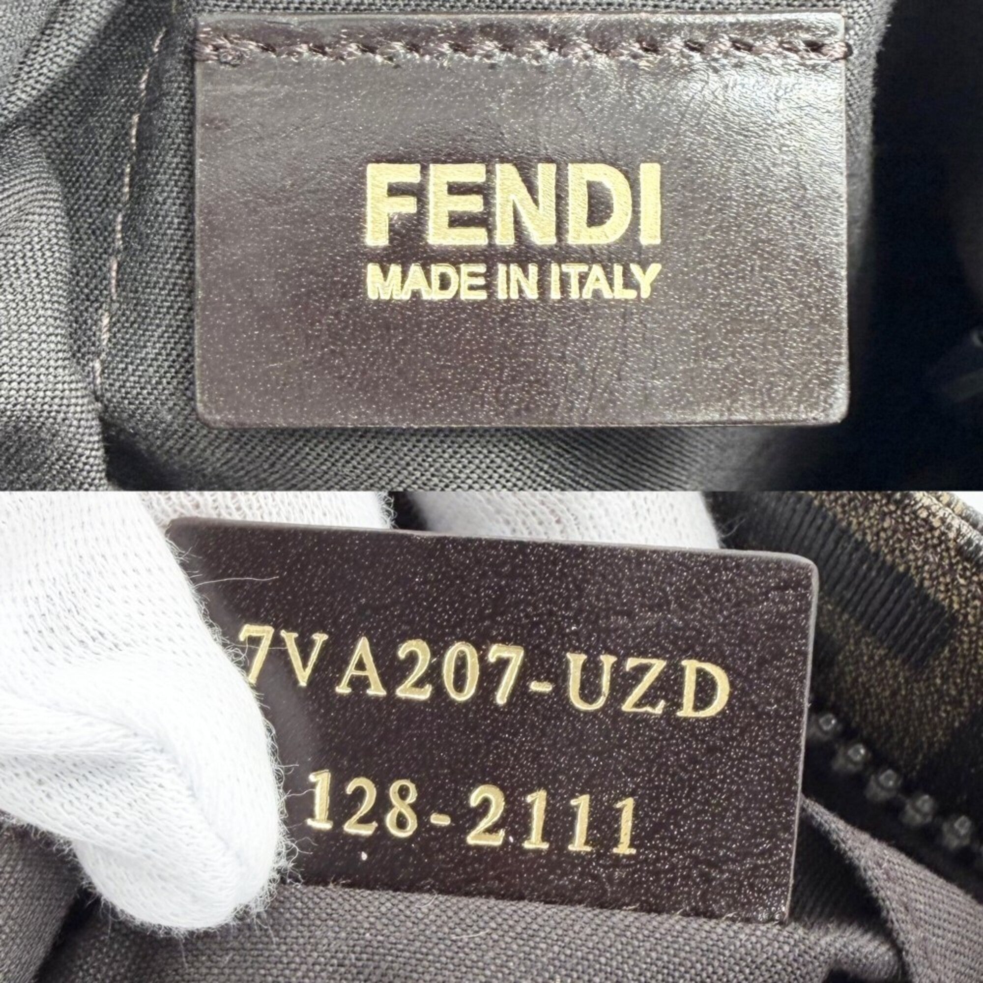 Fendi Brown Coated Canvas Shoulder Bag (Pre-Owned)