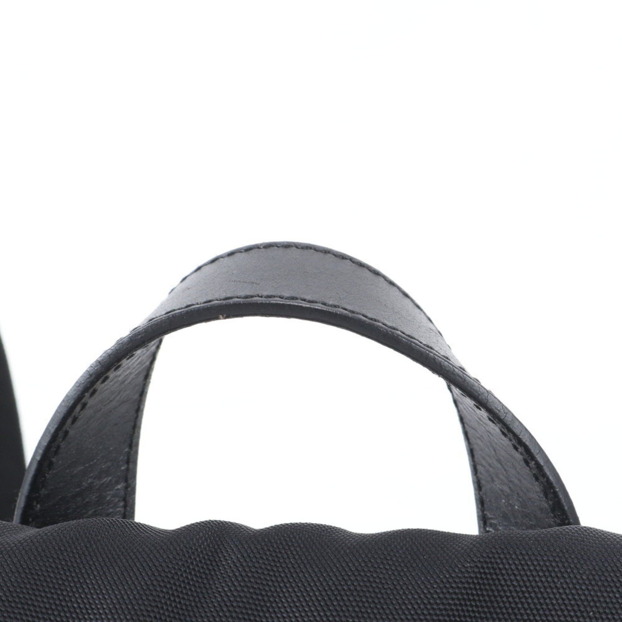 Gucci Black Leather Nylon Backpack Handbag (Pre-Owned)
