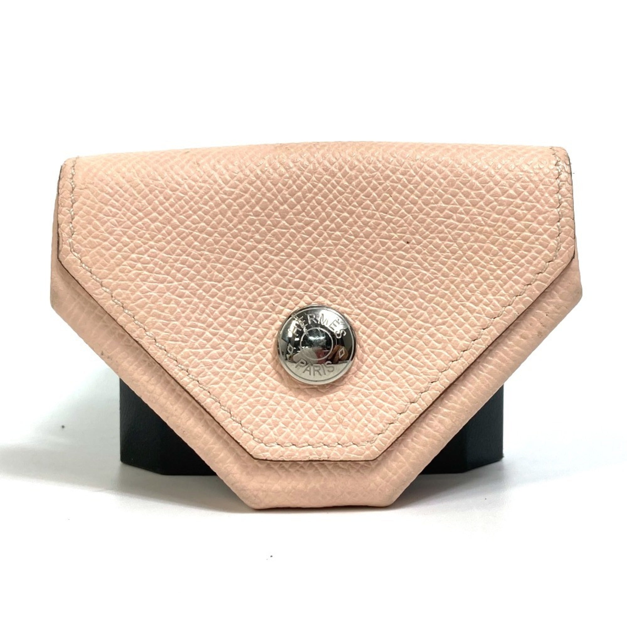 Hermes Le 24 Pink Rose Eglantine Epsom Leather Coin Purse/Coin Case (Pre-Owned)