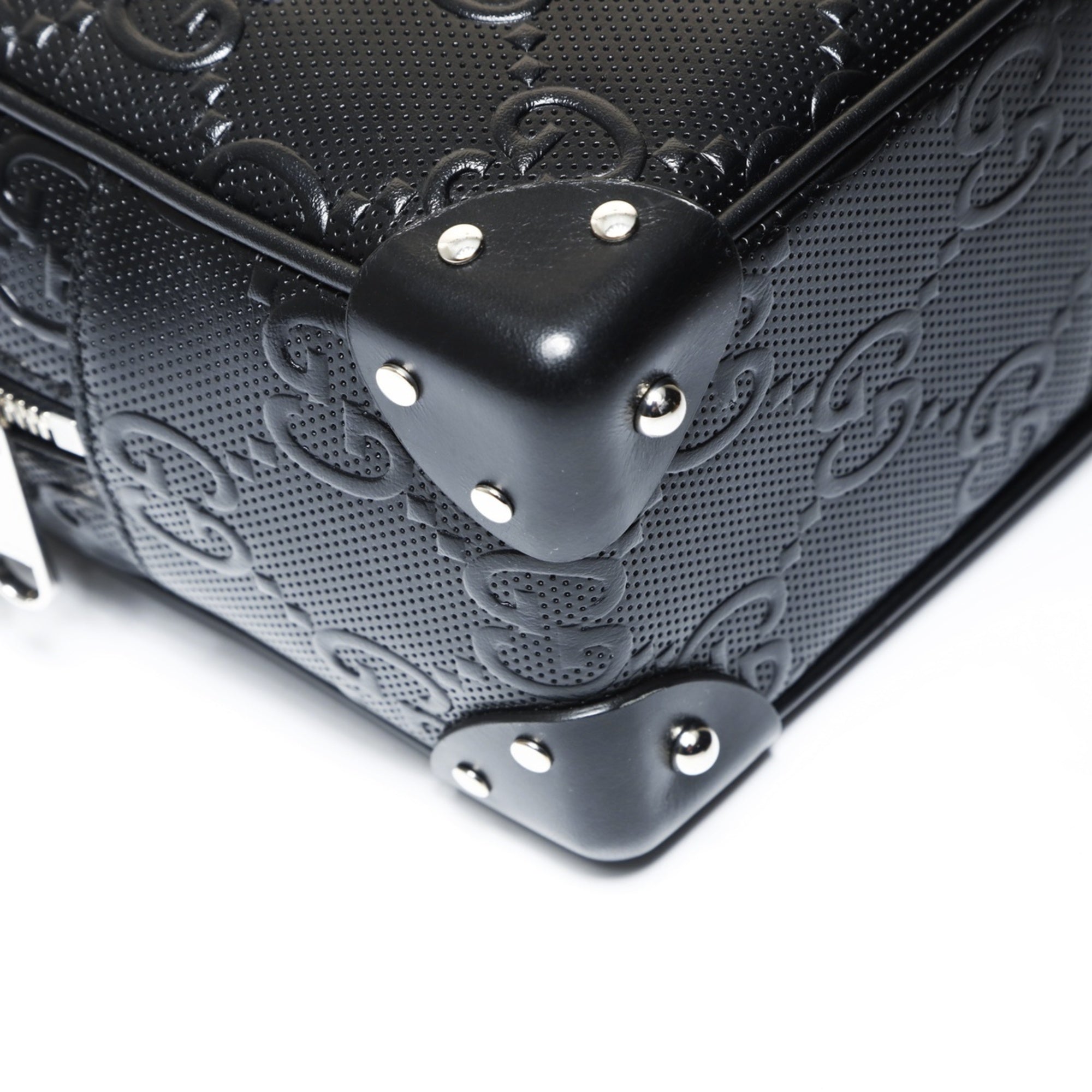 Gucci Black Embossed Shoulder Bag (Pre-Owned)
