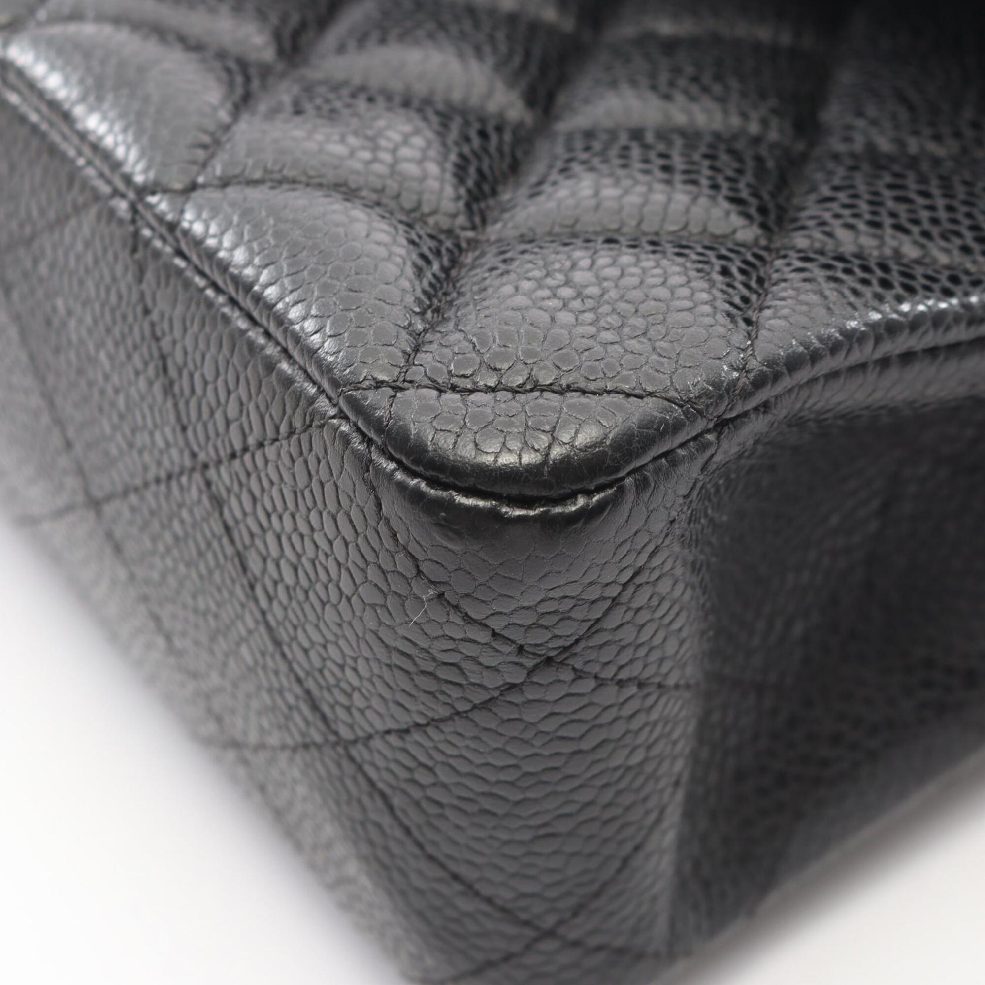 Chanel Black Grained Calfskin Handbag Shoulder Bag (Pre-Owned)