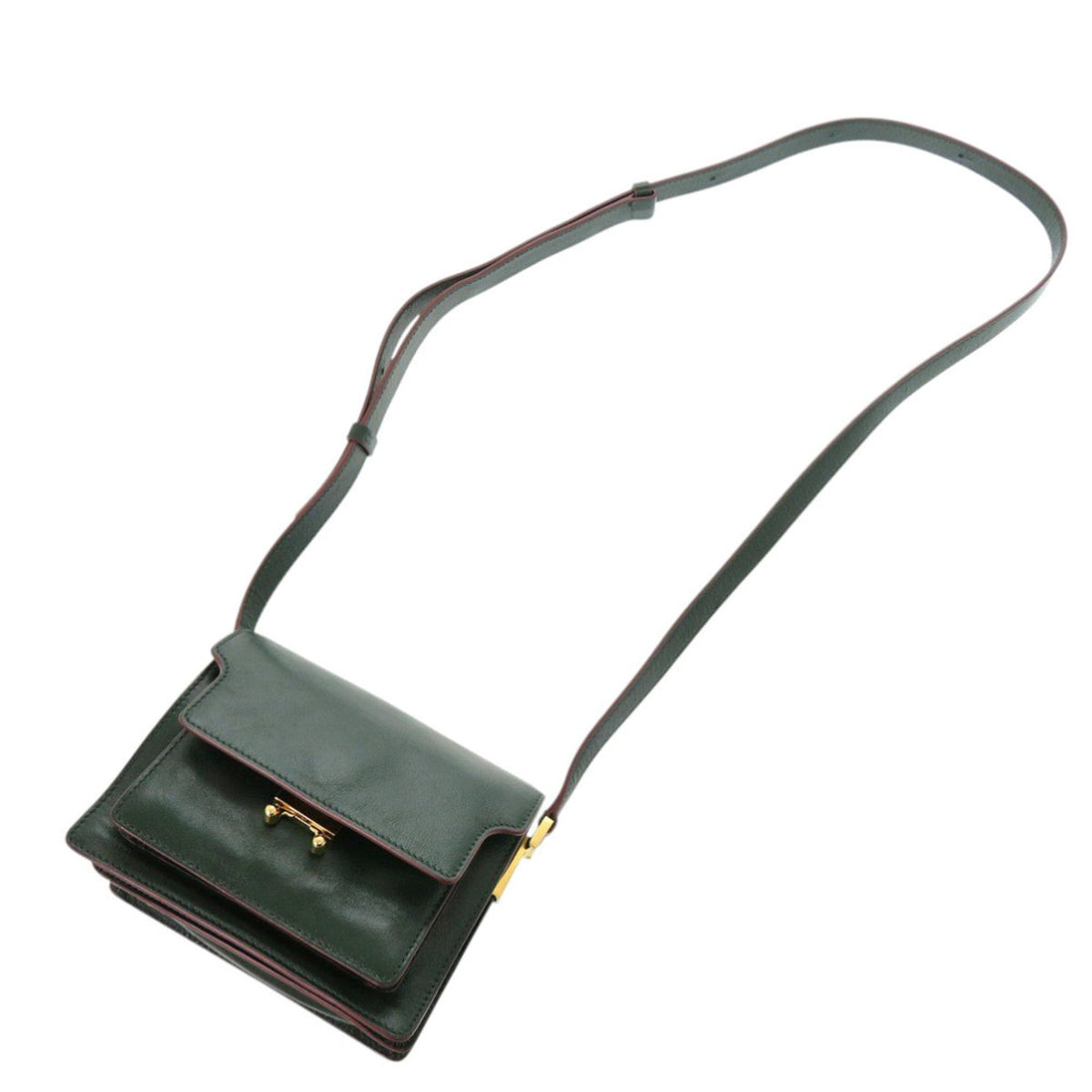 Marni Green Leather Shoulder Bag (Pre-Owned)