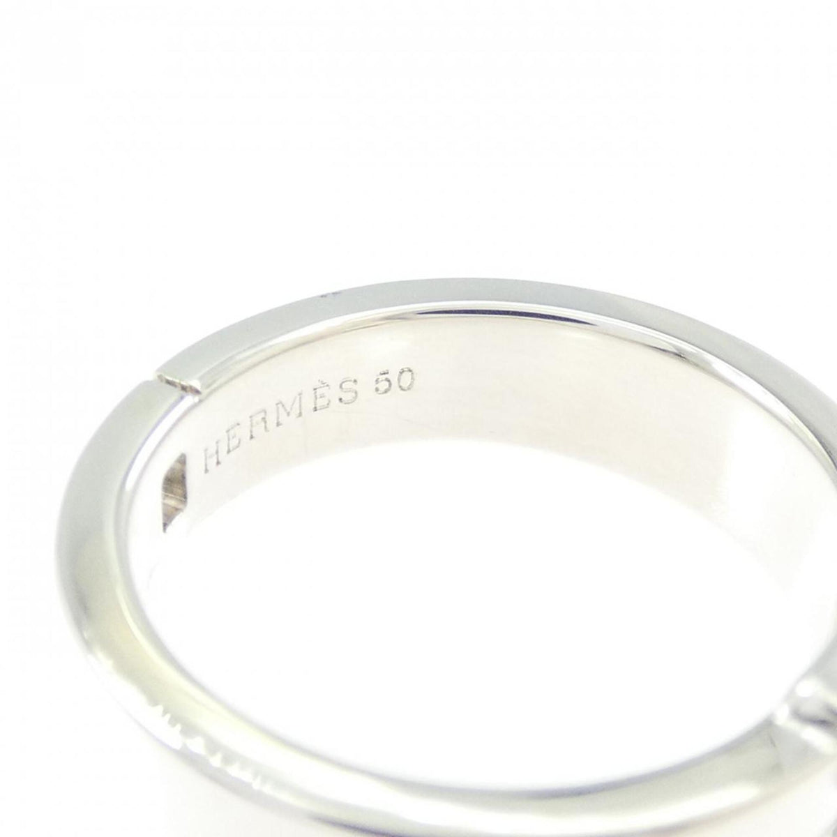 Hermes Silver 925 Band Ring (Pre-Owned)