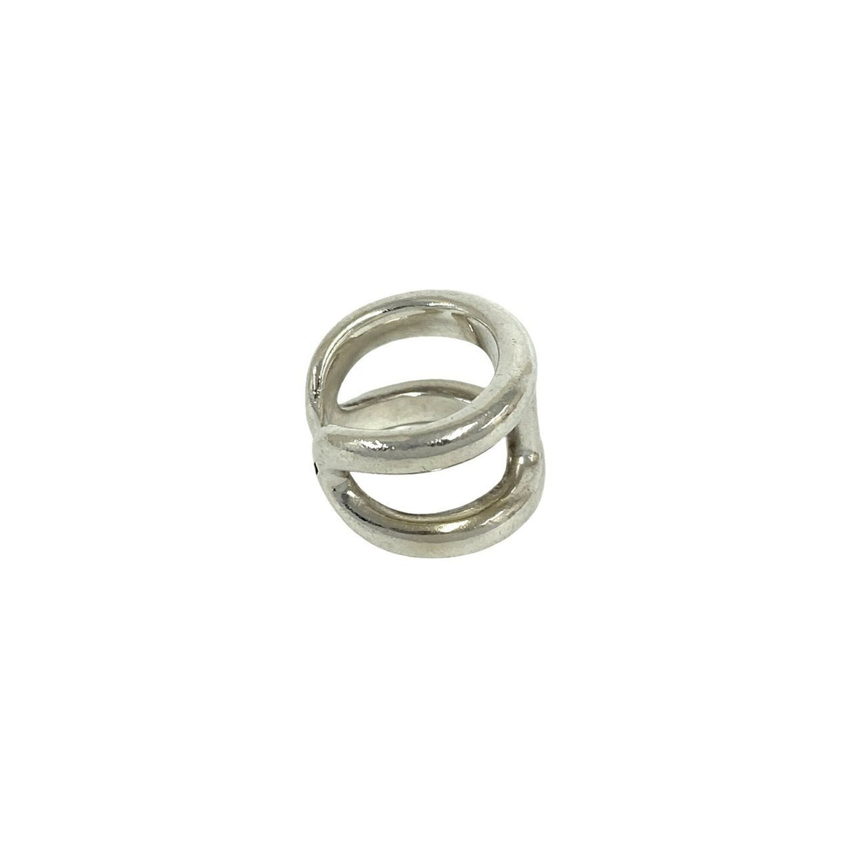 Hermes Silver Silver 925 Band Ring (Pre-Owned)
