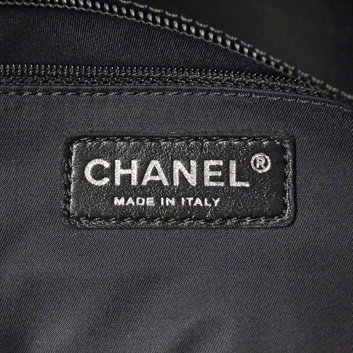 Chanel Black Coated Canvas Handbag Tote Bag (Pre-Owned)