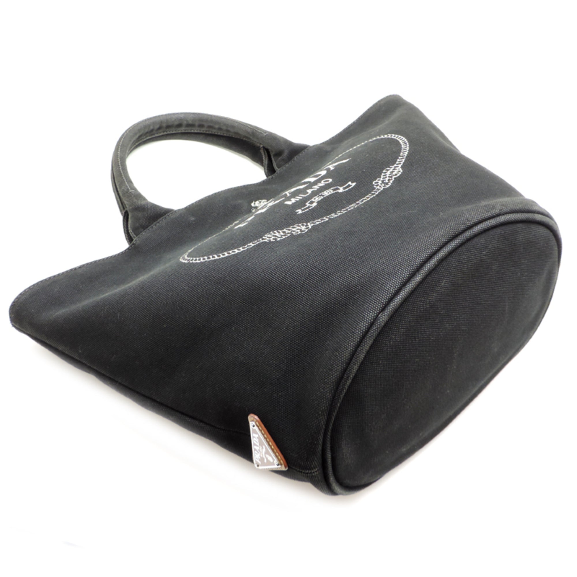 Prada Black Nero Canvas Handbag Pouch (Pre-Owned)
