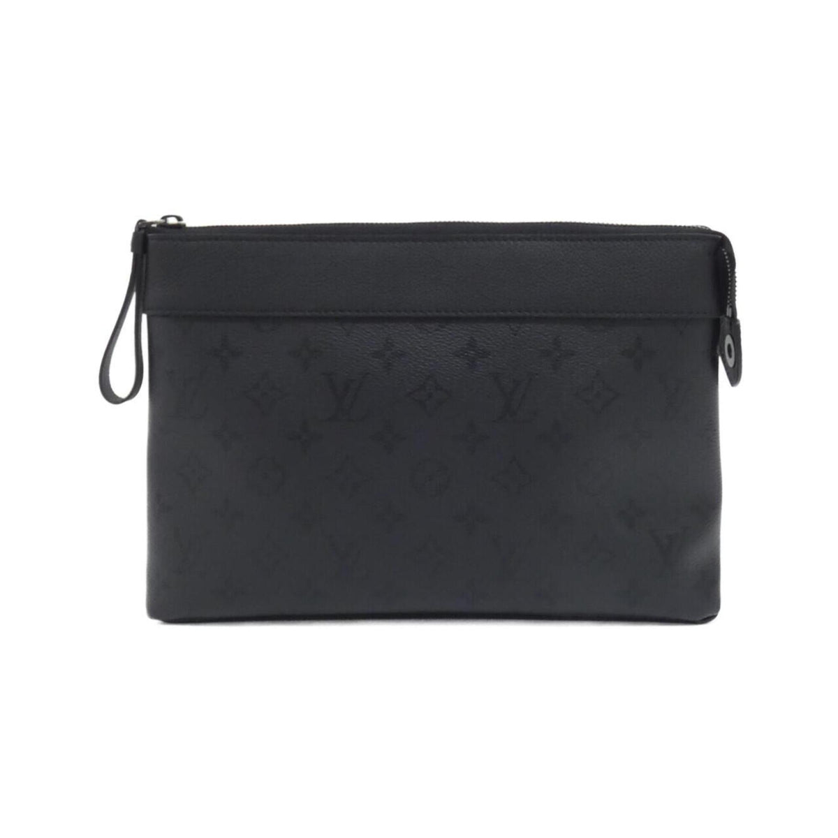 Louis Vuitton Black Coated Canvas Leather Handbag Pochette (Pre-Owned)