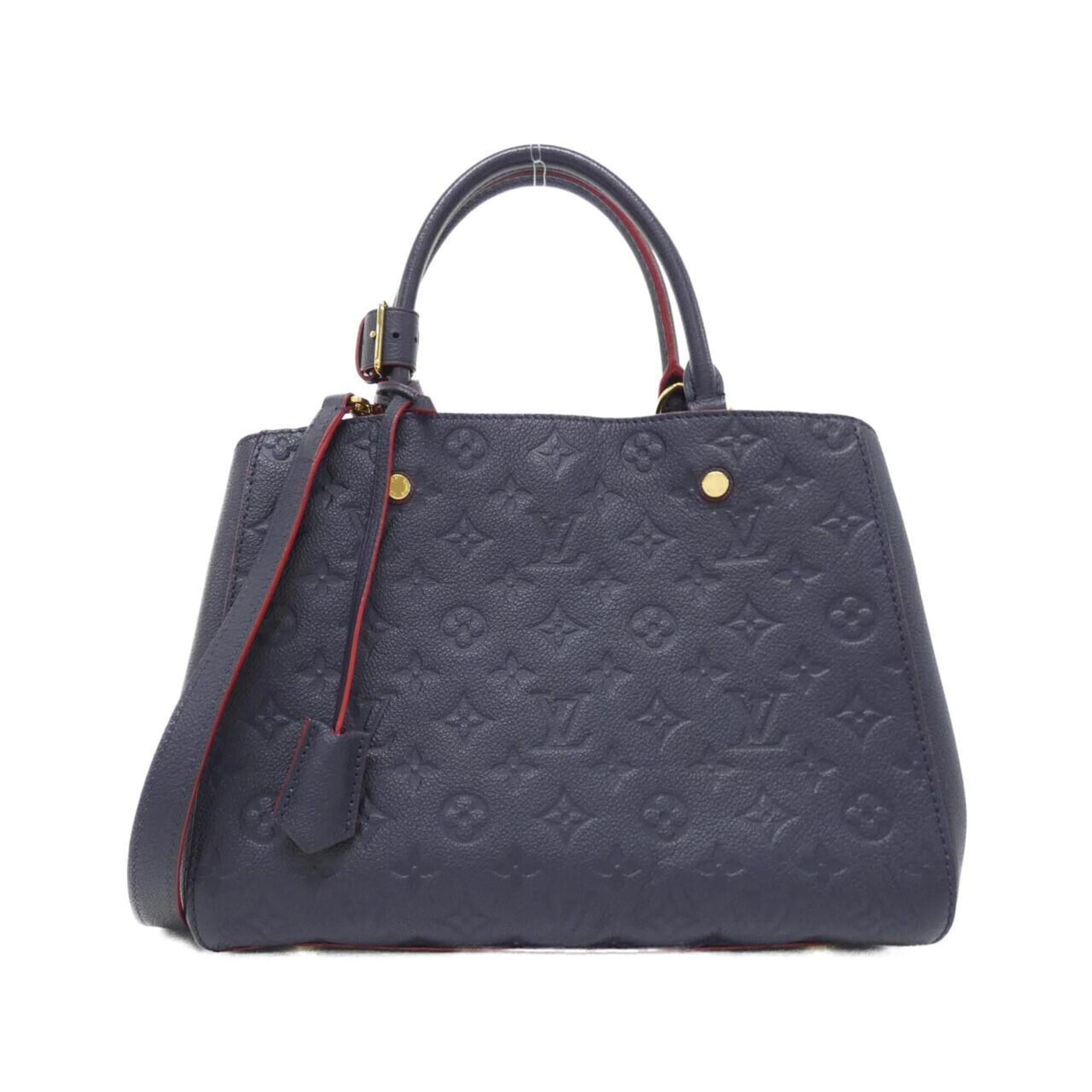 Louis Vuitton Marine Rouge Leather Handbag (Pre-Owned)