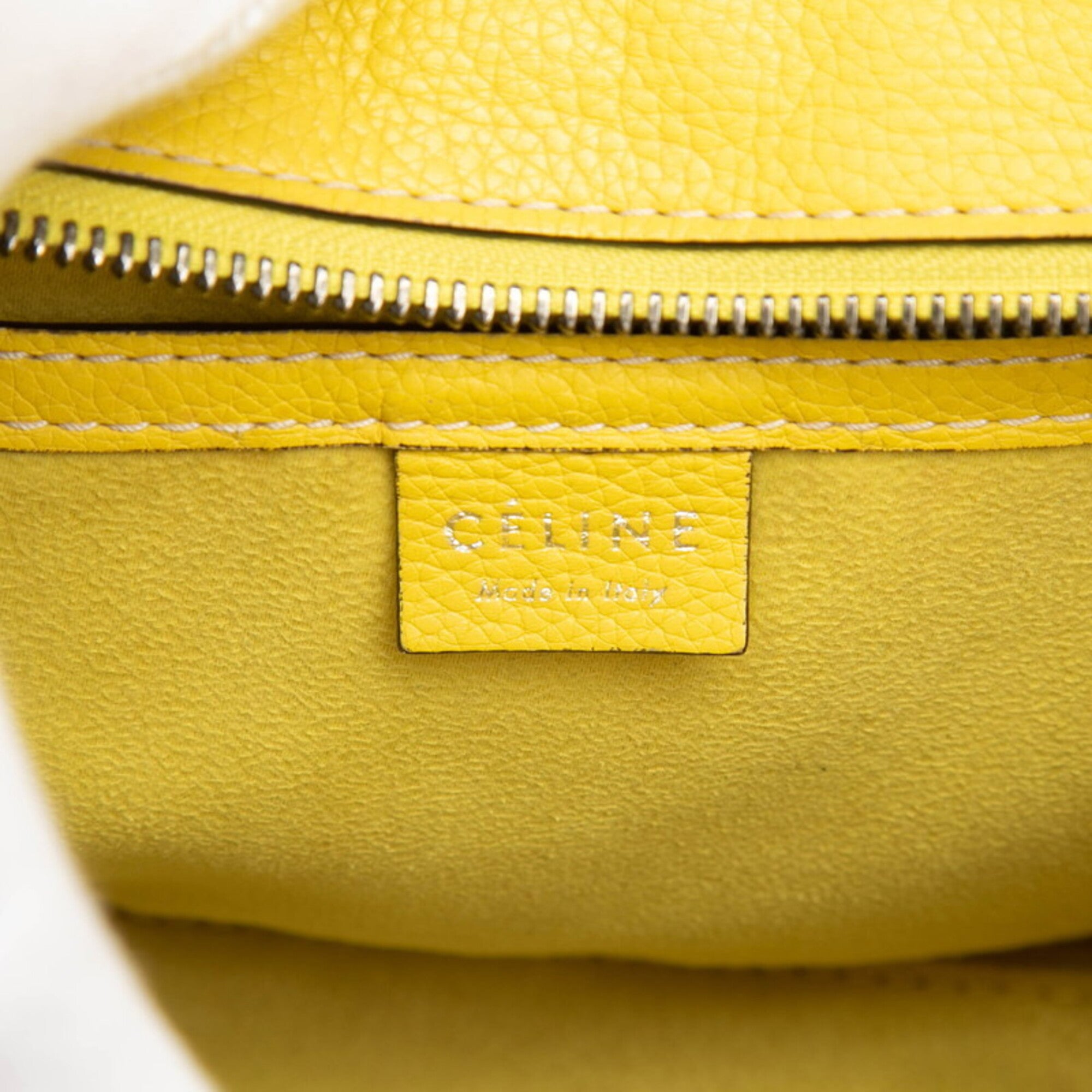 Celine Luggage Yellow Leather Handbag Shoulder Bag (Pre-Owned)