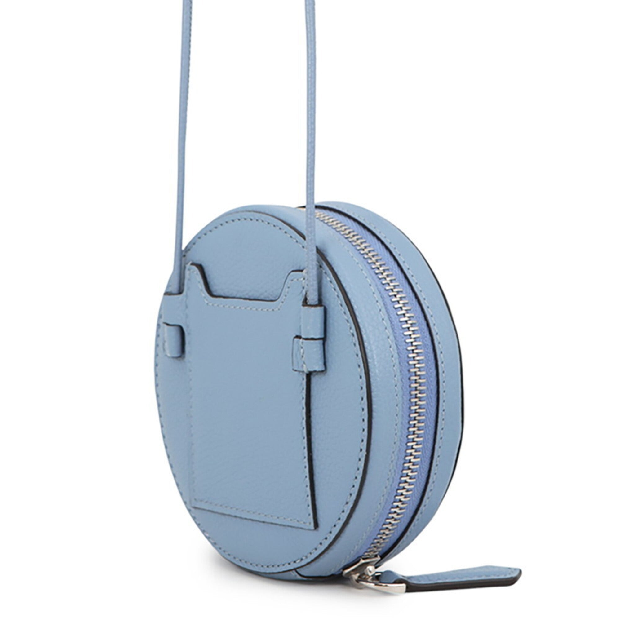 Fendi Light Blue Leather Pouch Shoulder Bag (Pre-Owned)