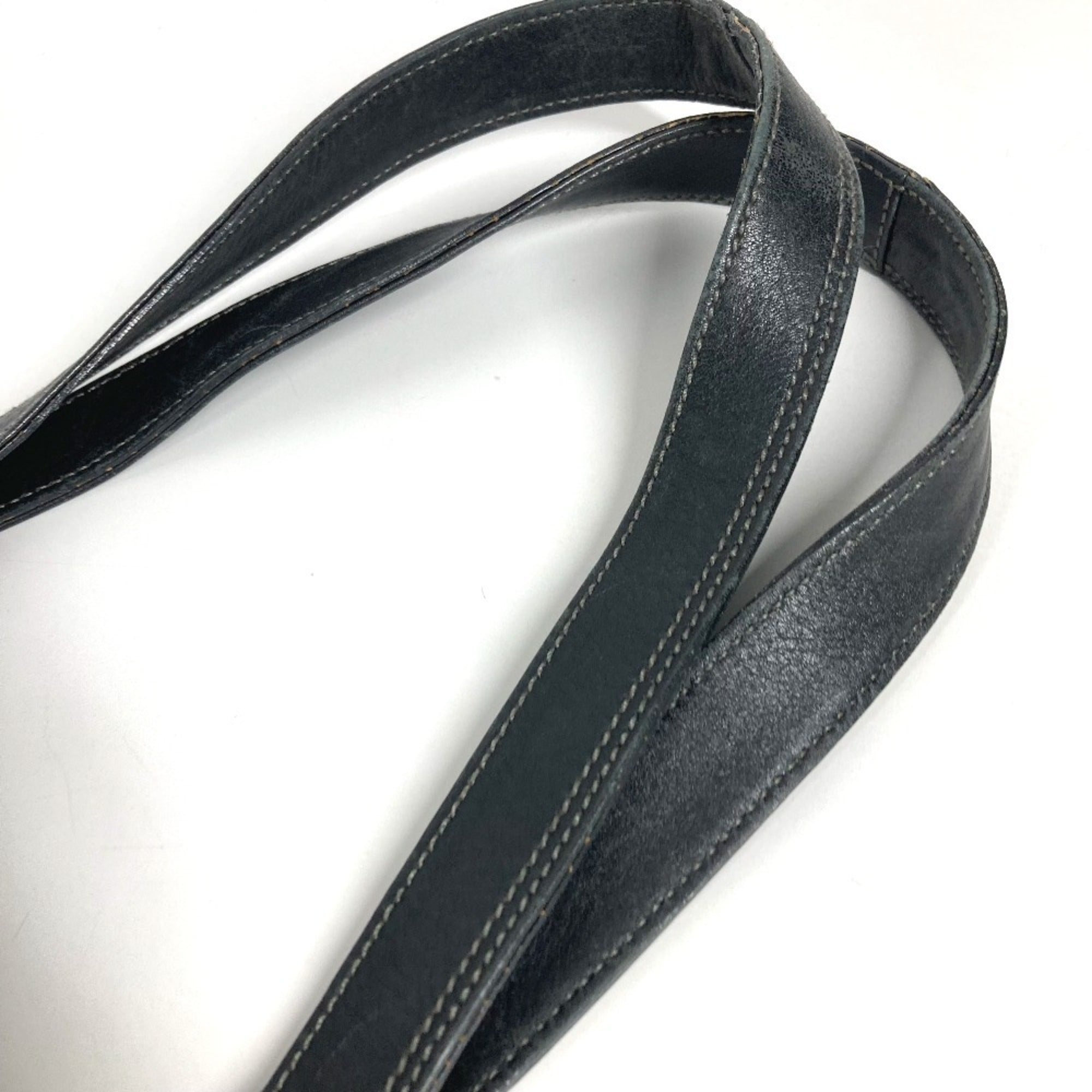 Salvatore Ferragamo Black Leather Shoulder Bag Tote Bag (Pre-Owned)