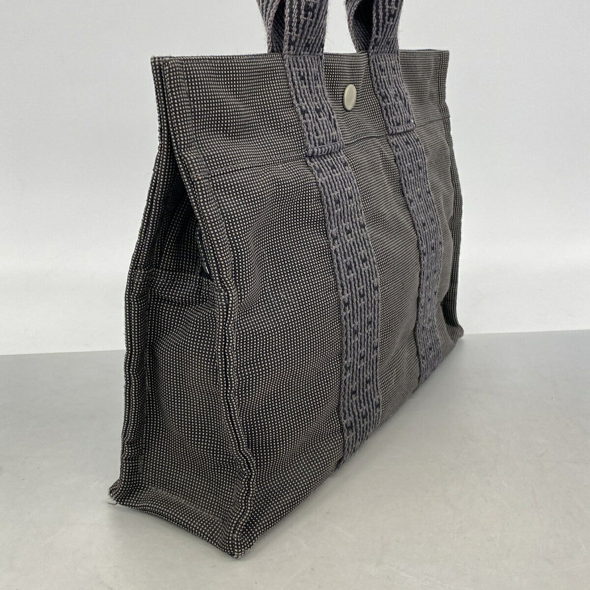 Hermes Gray Nylon Tote Bag (Pre-Owned)