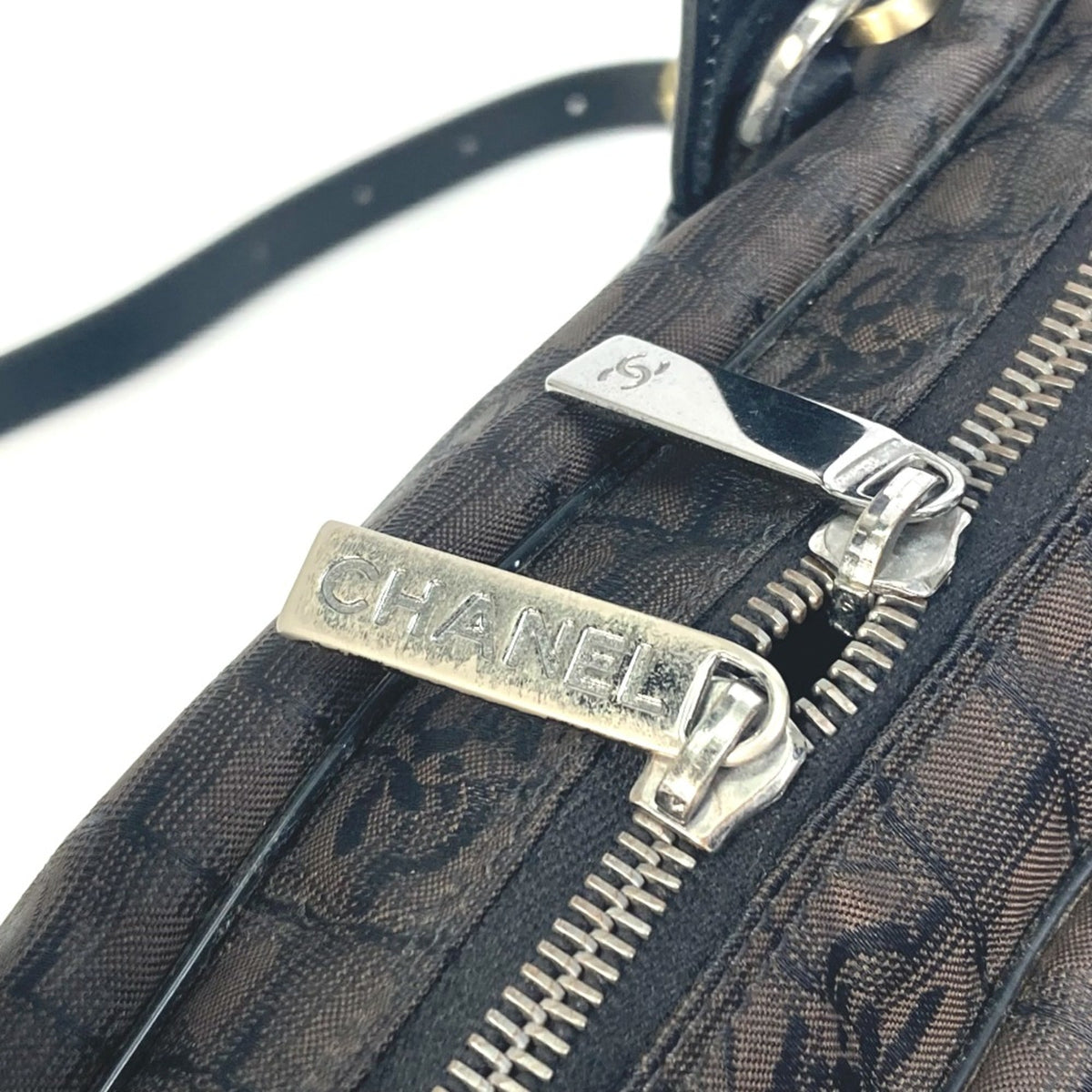Chanel Brown Cloth Briefcase (Pre-Owned)