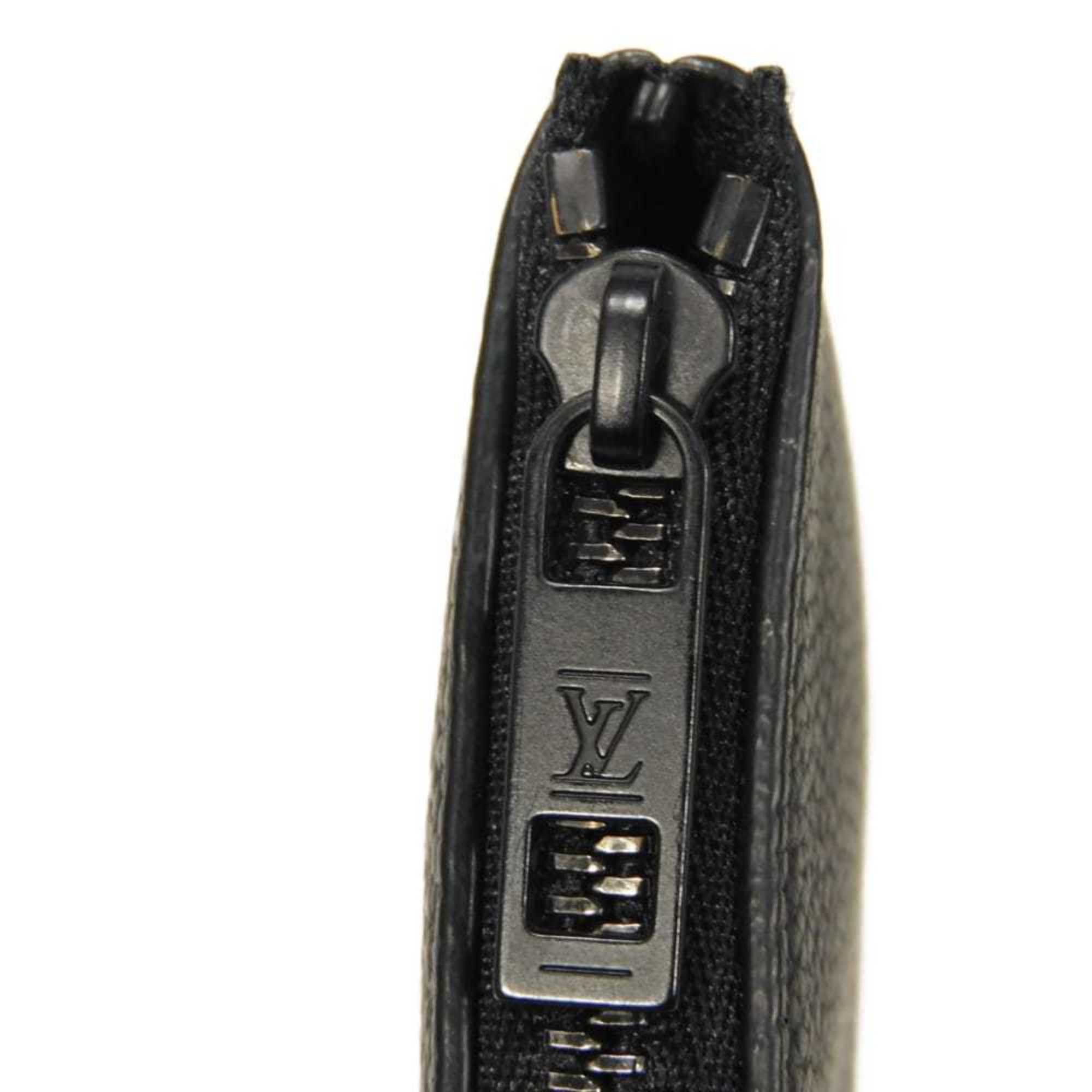 Louis Vuitton Noir Leather Coin Purse/Coin Case (Pre-Owned)
