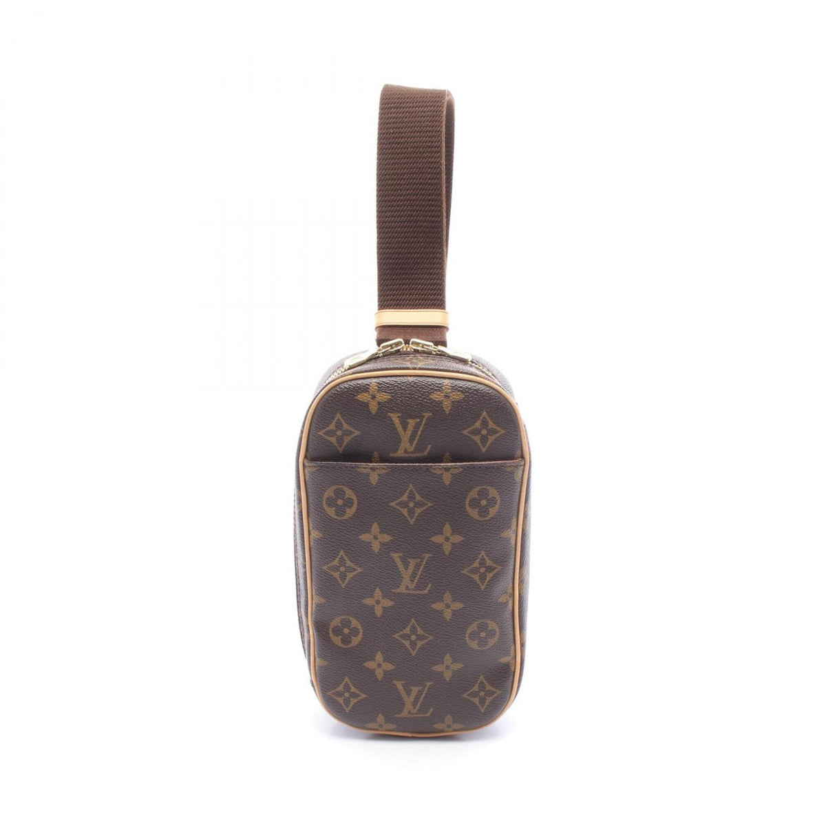 Louis Vuitton Brown Coated Canvas Leather Fanny Pack Handbag (Pre-Owned)