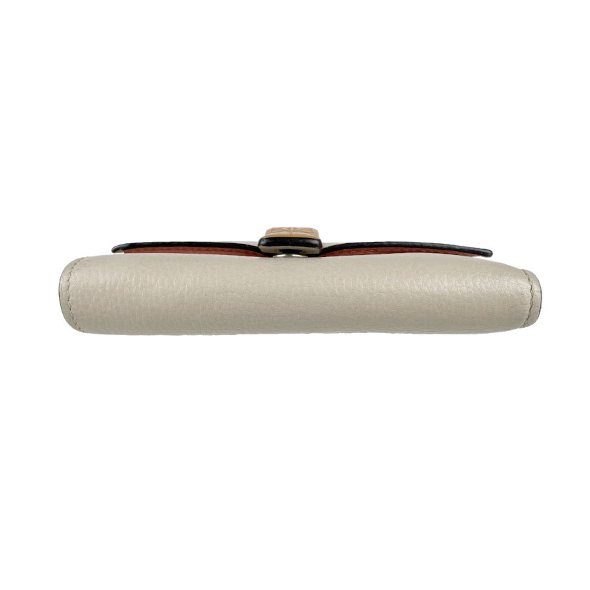 Loewe Brown Grayish Leather Wallet (Tri-Fold) (Pre-Owned)