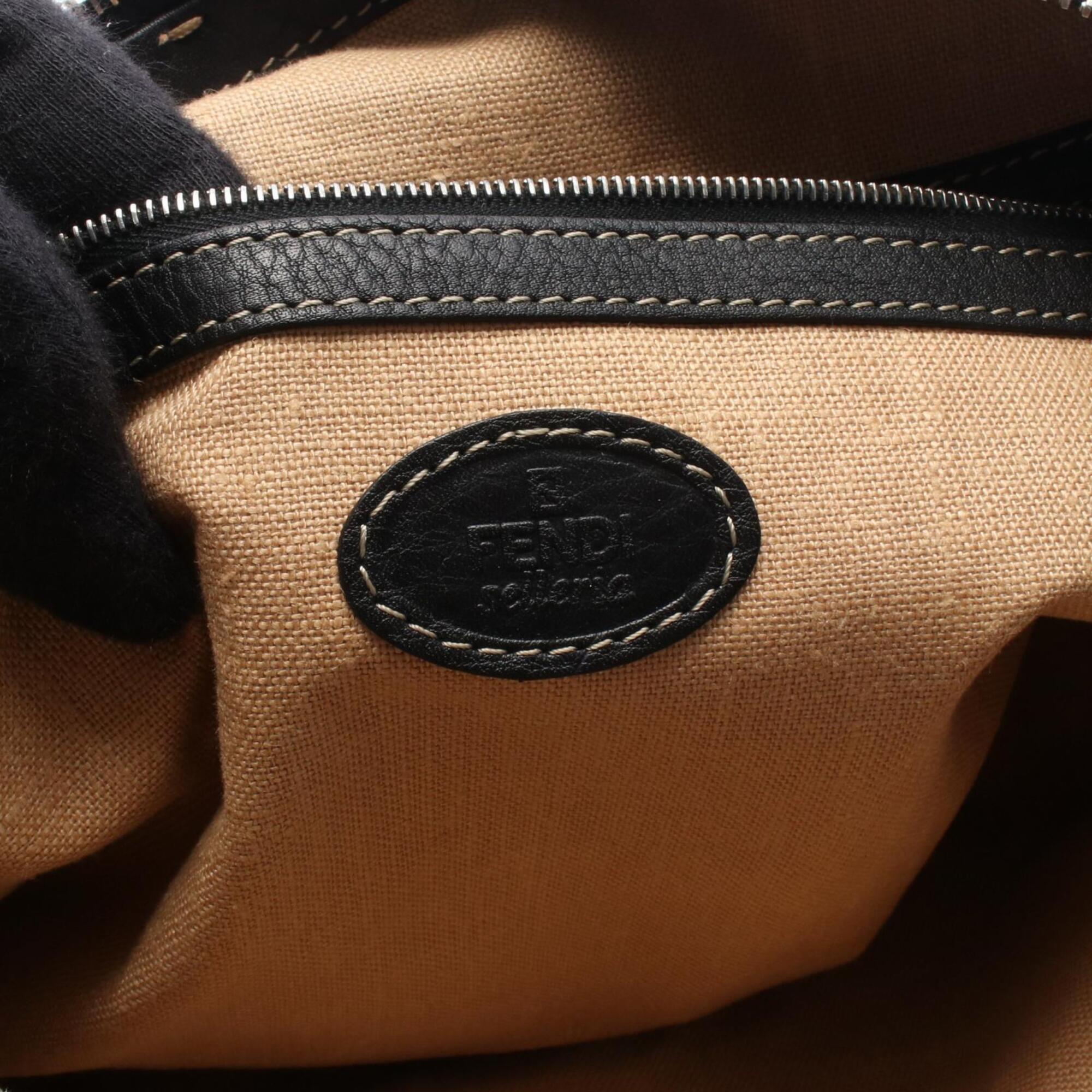 Fendi Black Leather Handbag Shoulder Bag (Pre-Owned)