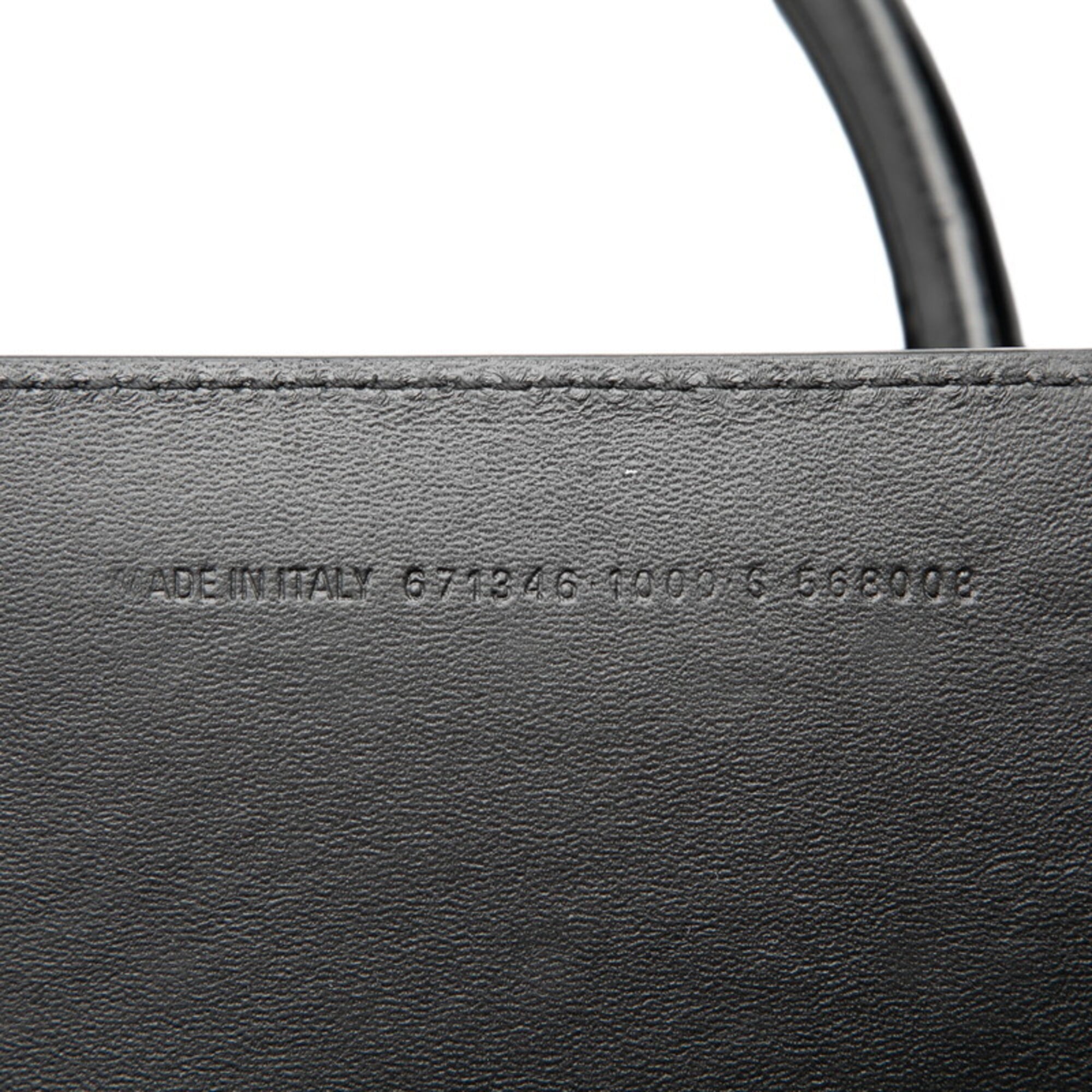 Balenciaga Black Leather Shoulder Bag Tote Bag (Pre-Owned)