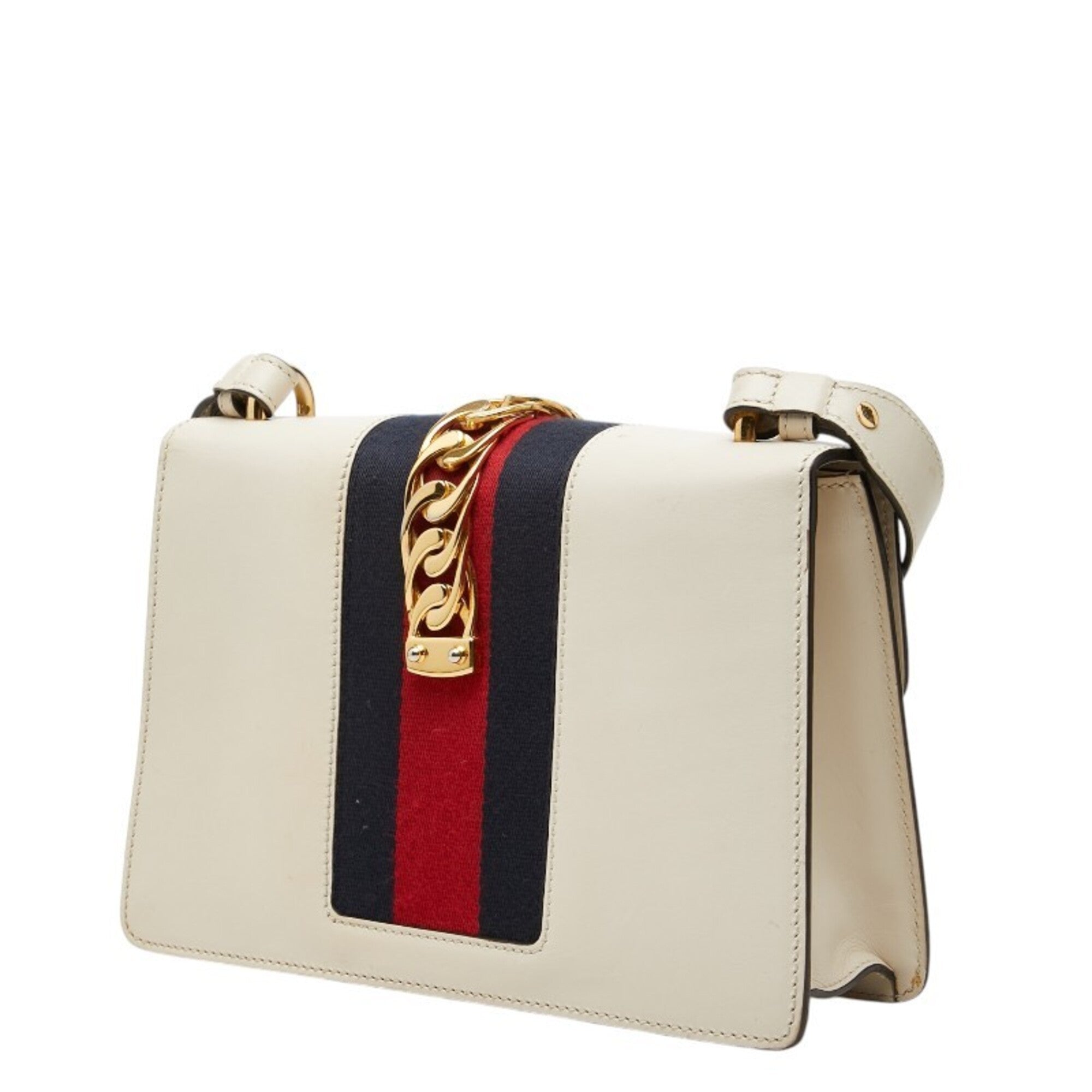 Gucci Ivory White Leather Handbag Shoulder Bag (Pre-Owned)