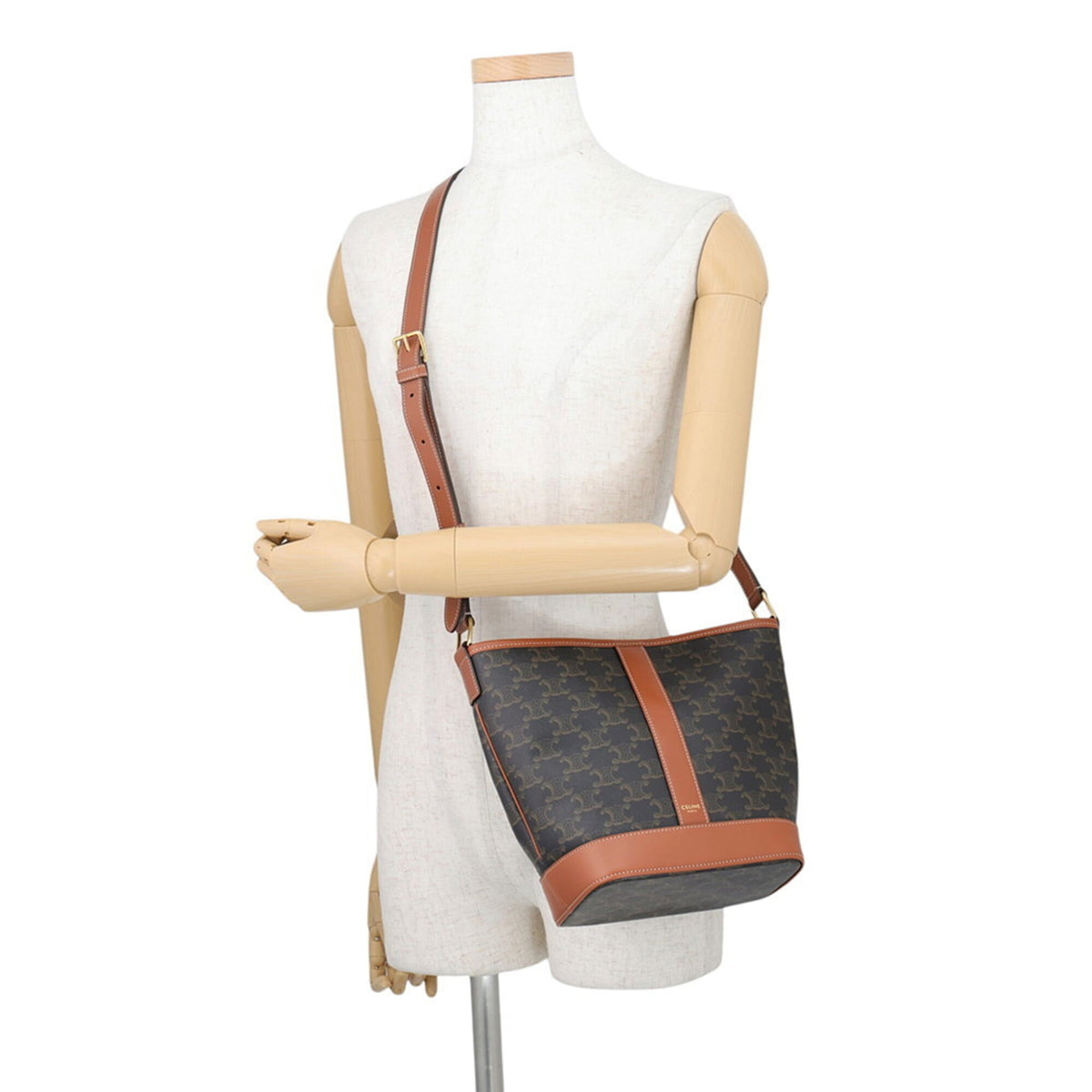 Celine Beige Pvc Leather Handbag Shoulder Bag (Pre-Owned)