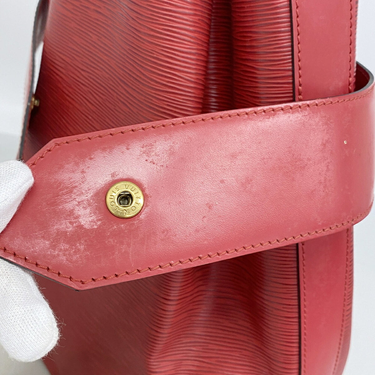 Louis Vuitton Castilian Red Shoulder Bag (Pre-Owned)