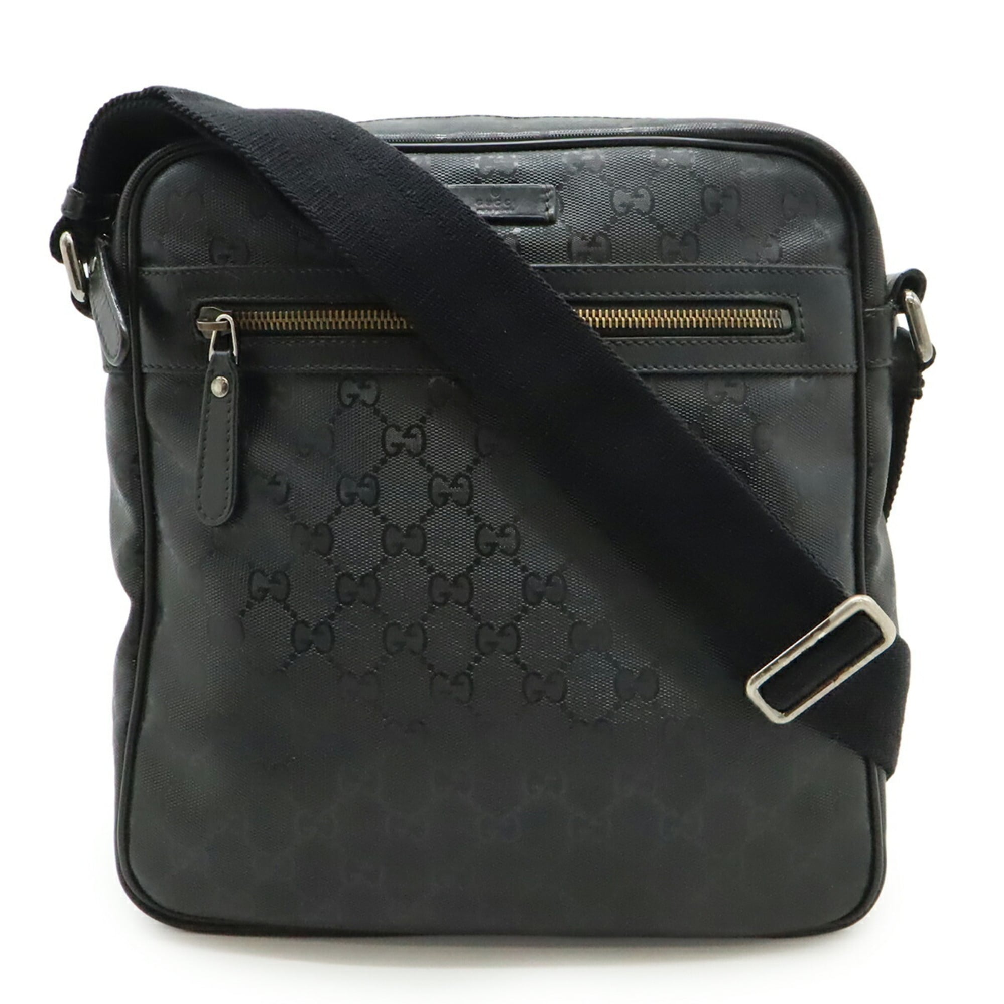 Gucci Black Gg Imprimé Pochette Shoulder Bag (Pre-Owned)