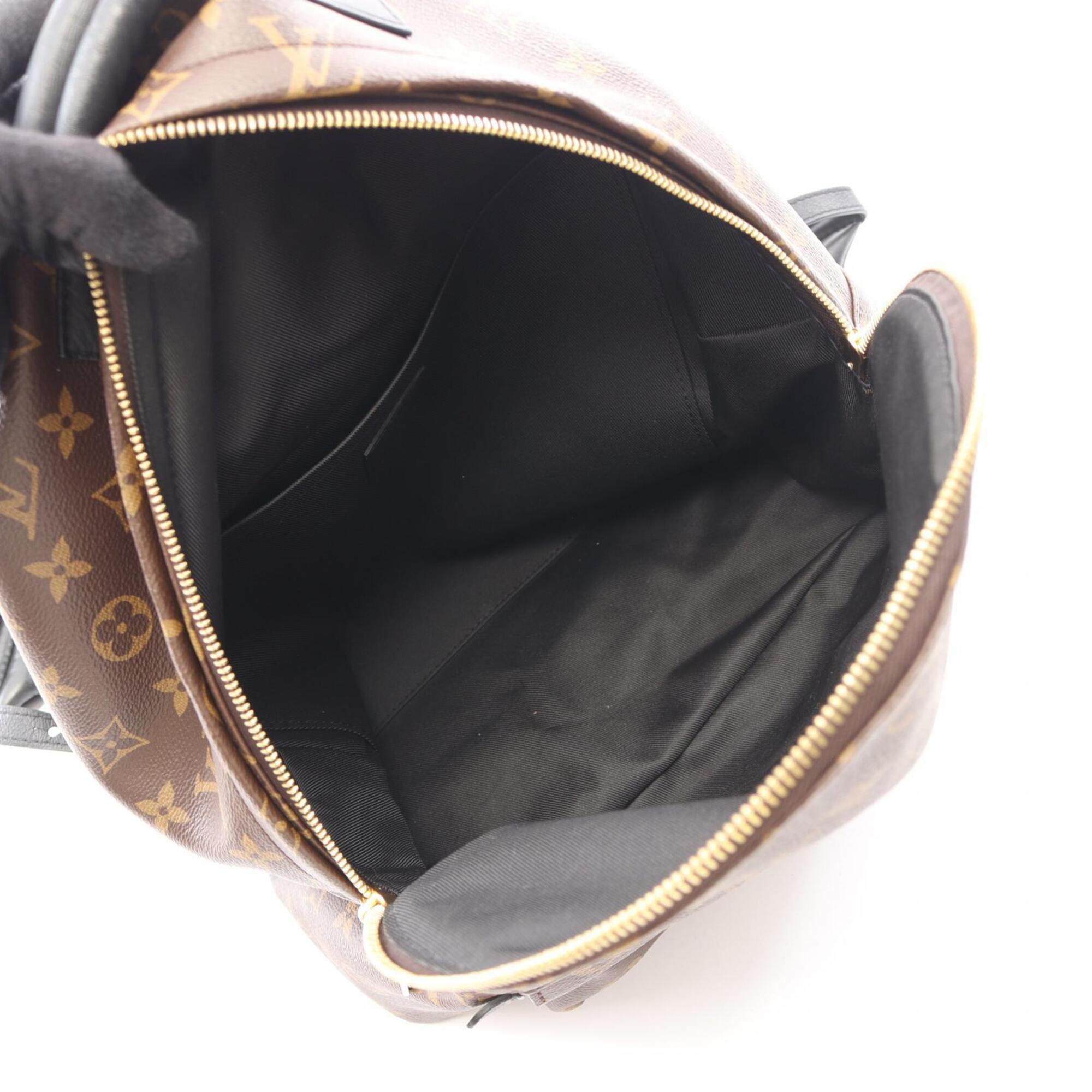 Louis Vuitton Black Brown Coated Canvas Pvc Monogram Leather Backpack Handbag (Pre-Owned)