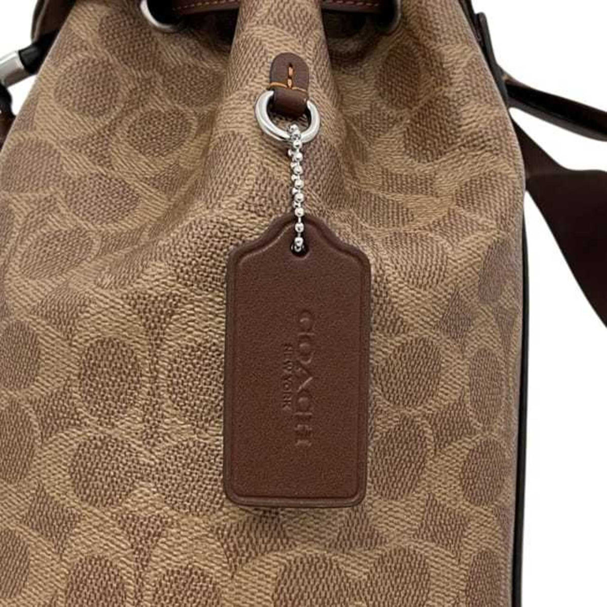 Coach Beige Brown Pvc Leather Backpack (Pre-Owned)