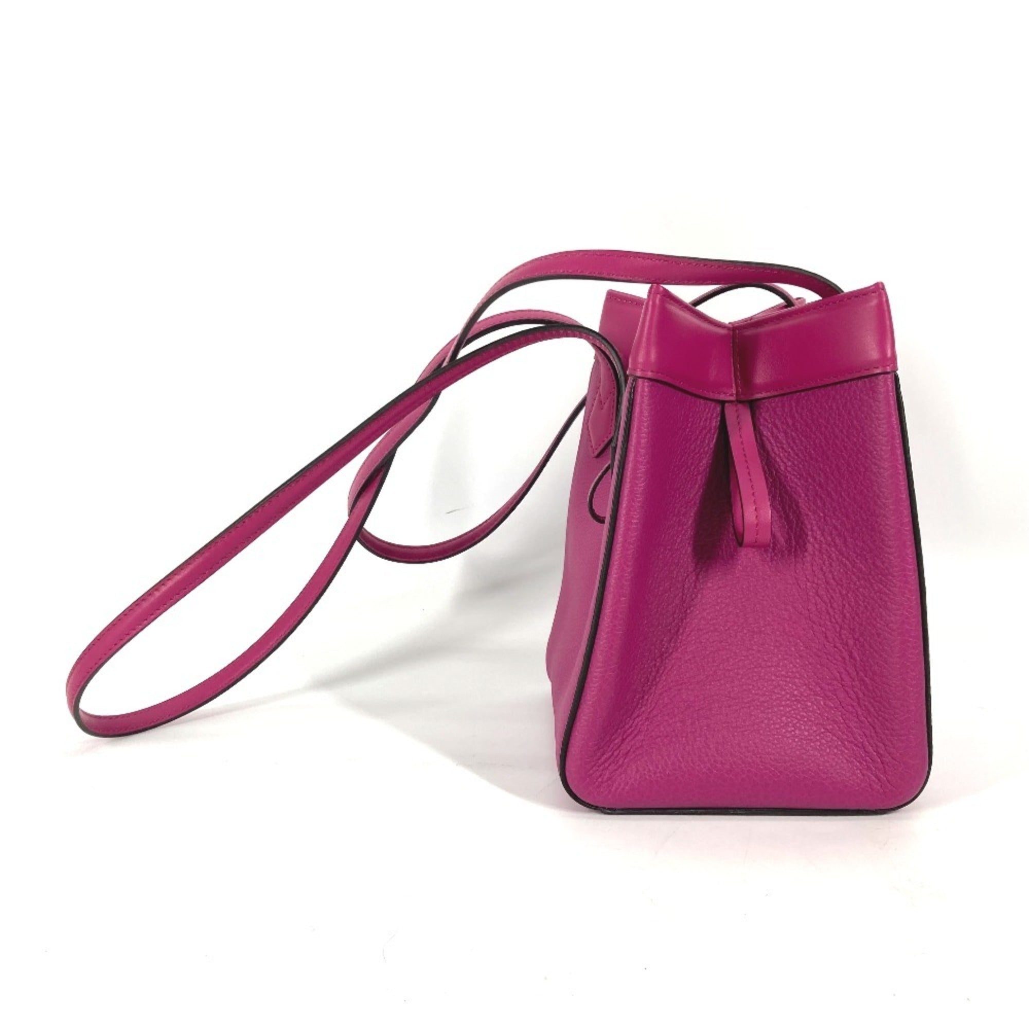 Fendi Purple Leather Shoulder Bag (Pre-Owned)