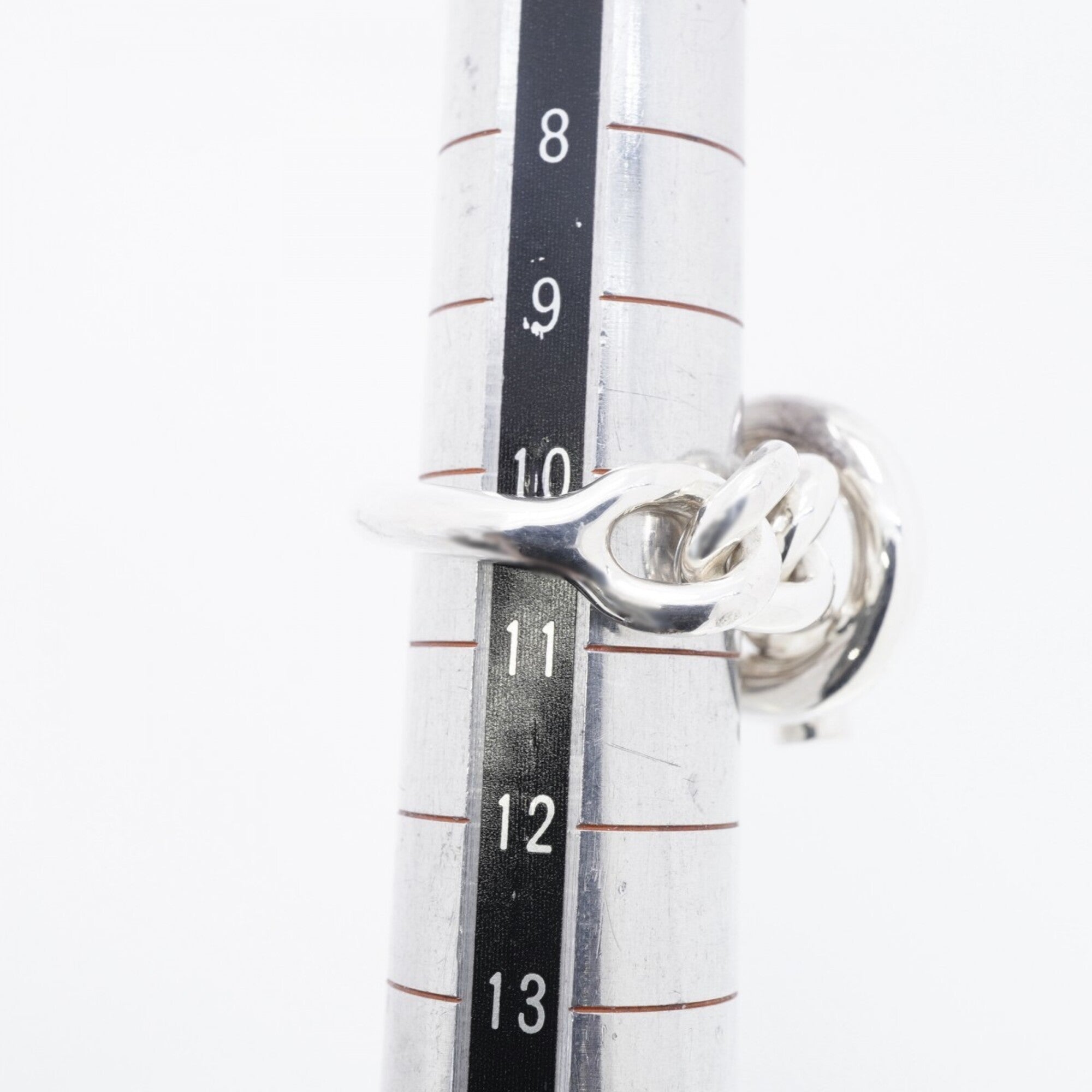 Hermes Silver 925 Band Ring (Pre-Owned)