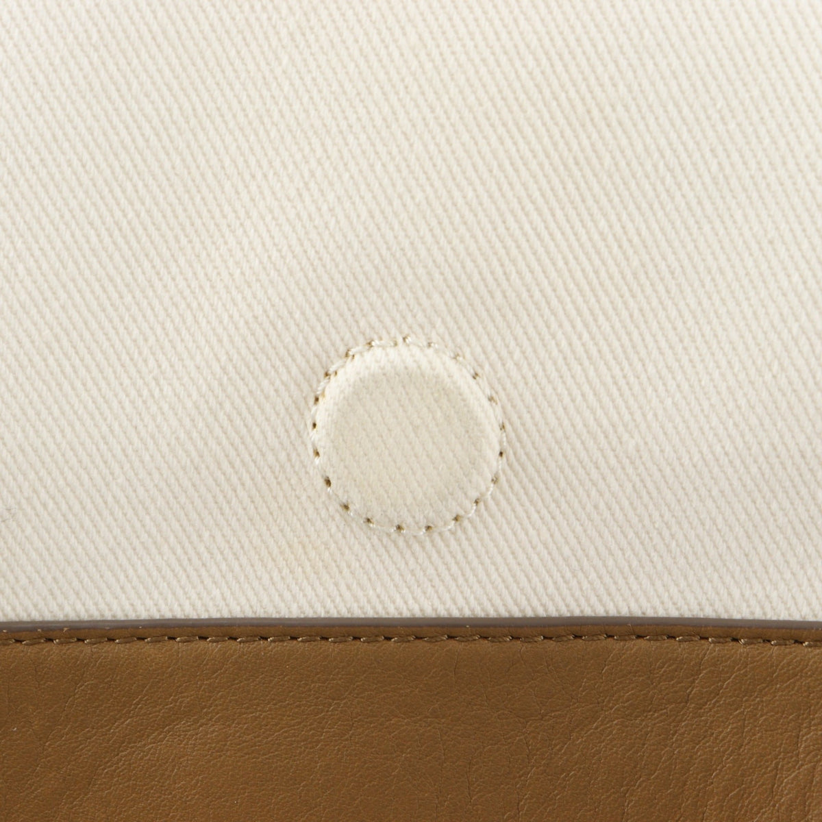 Anya Hindmarch Brown White Canvas Leather Tote Bag (Pre-Owned)