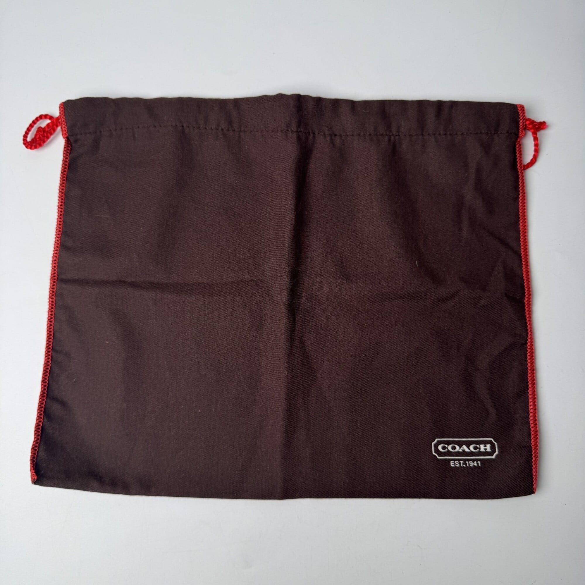 Coach Red Color Canvas Handbag Pouch (Pre-Owned)