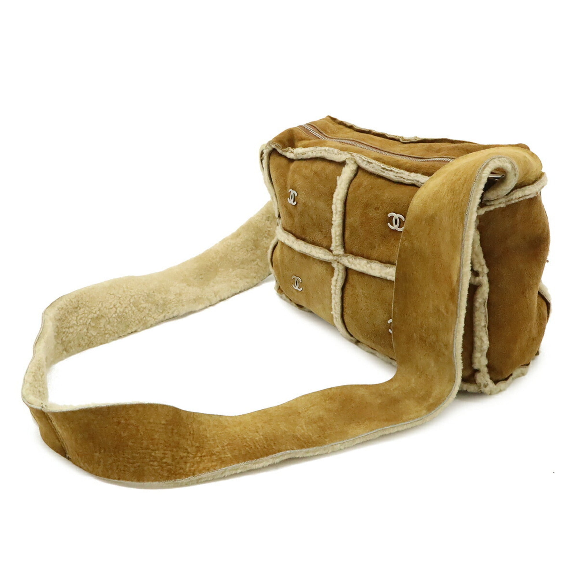 Chanel Mouton Brown Leather Shoulder Bag (Pre-Owned)
