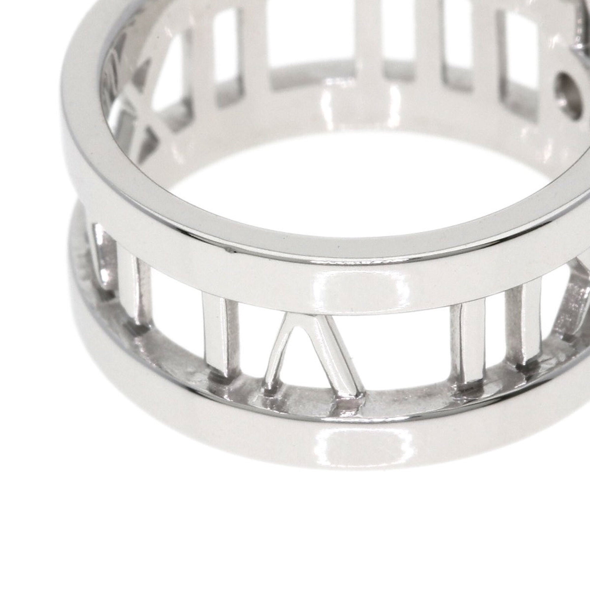 Tiffany Atlas White Gold (18K) Band Ring (Pre-Owned)