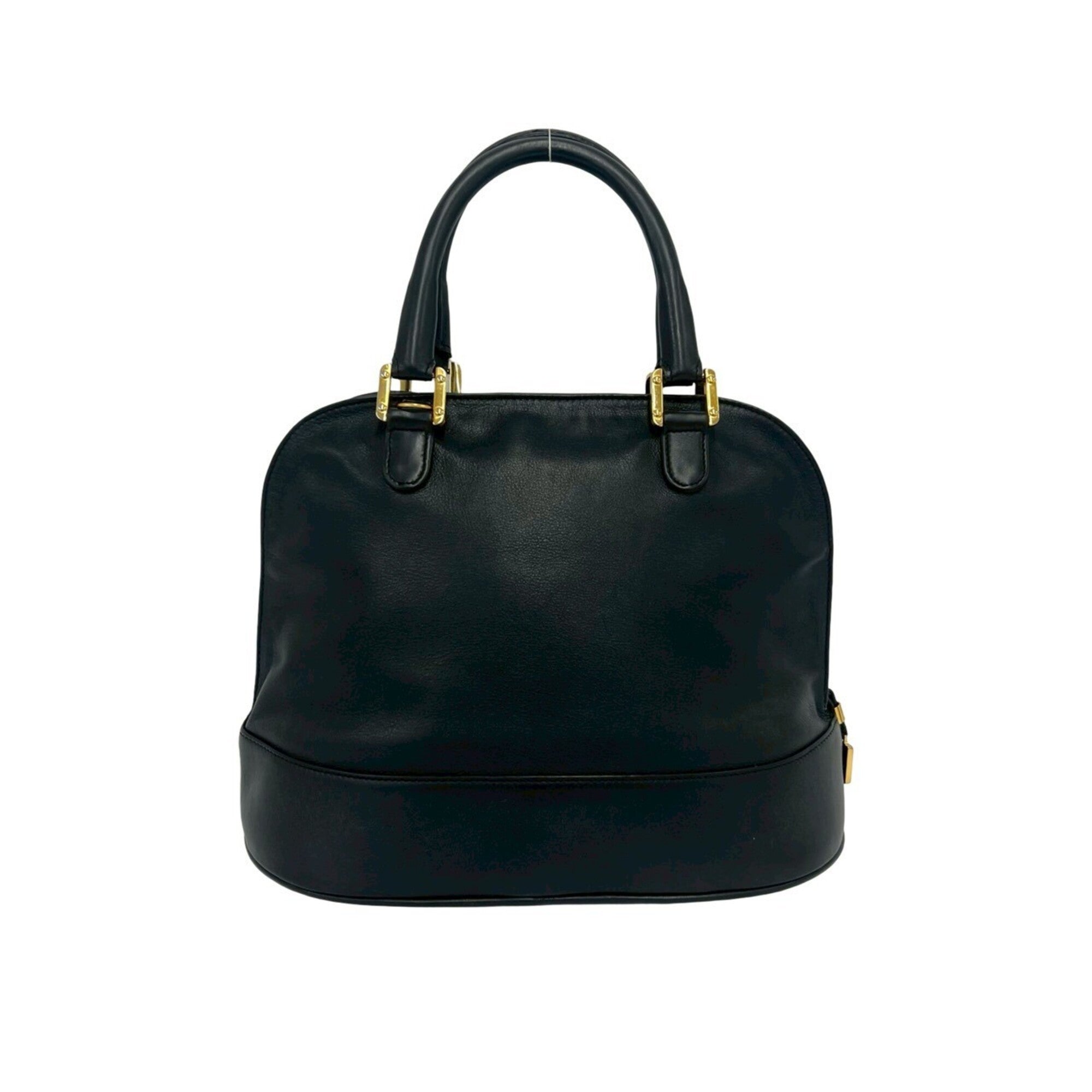 Loewe Black Leather Boston Bag Handbag Tote Bag (Pre-Owned)
