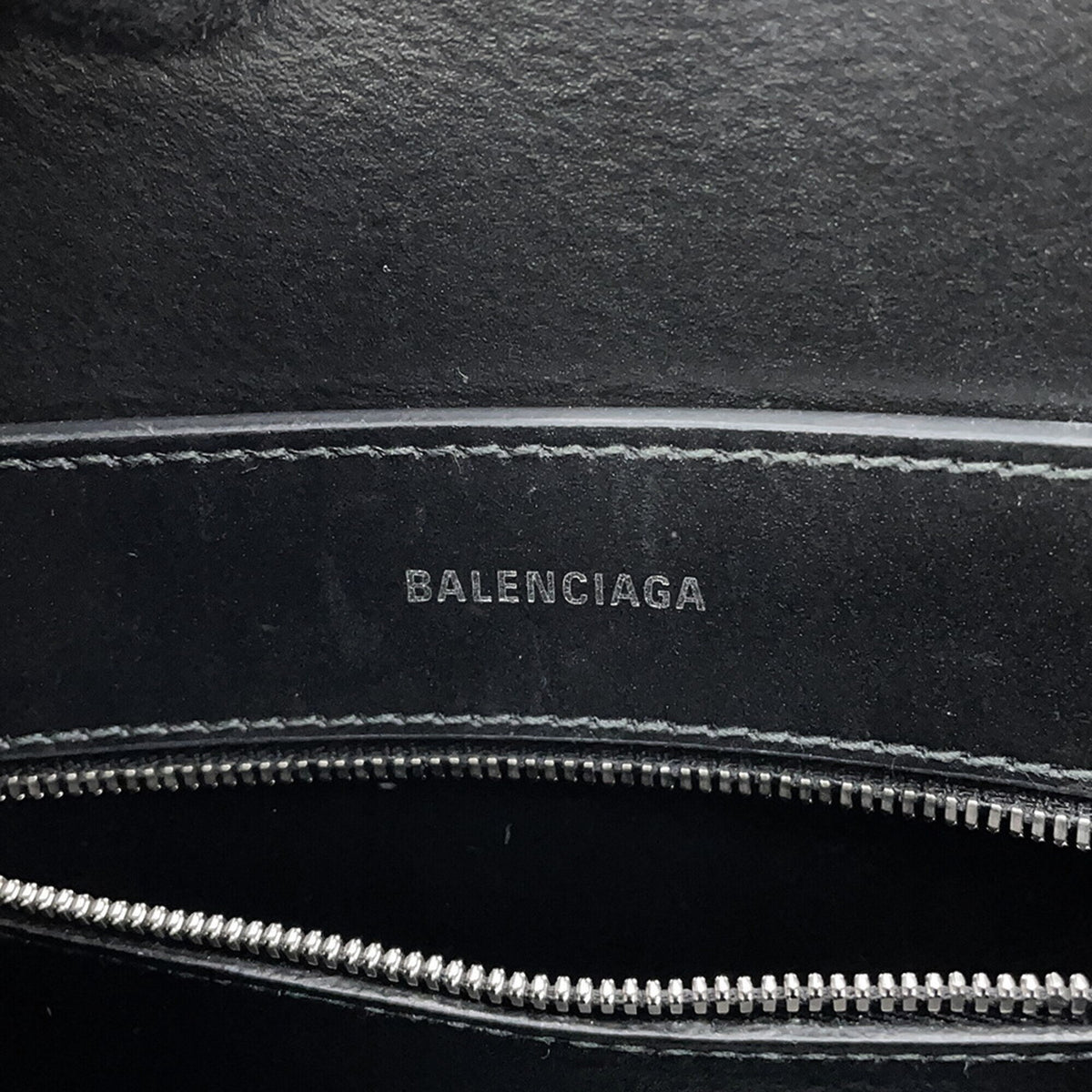Balenciaga Silver Leather Handbag Tote Bag (Pre-Owned)