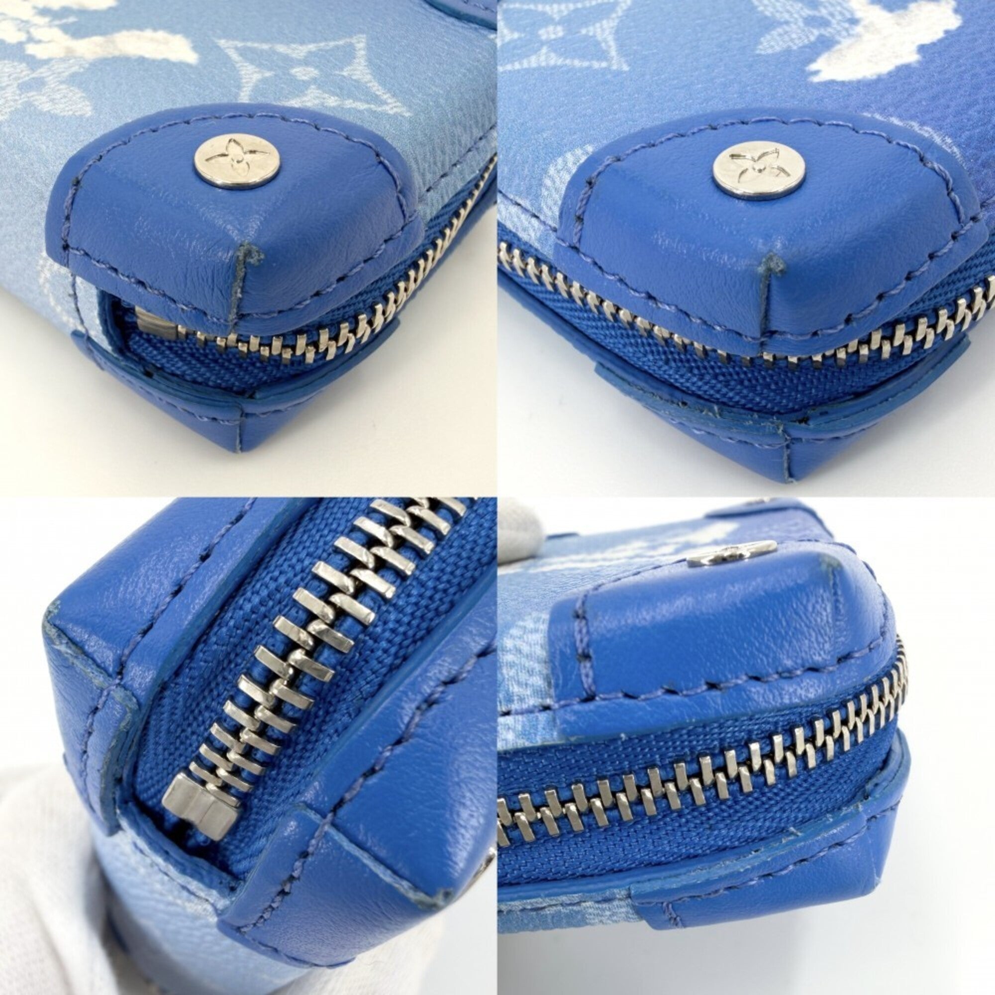 Louis Vuitton Blue Monogram Coin Purse/Coin Case (Pre-Owned)