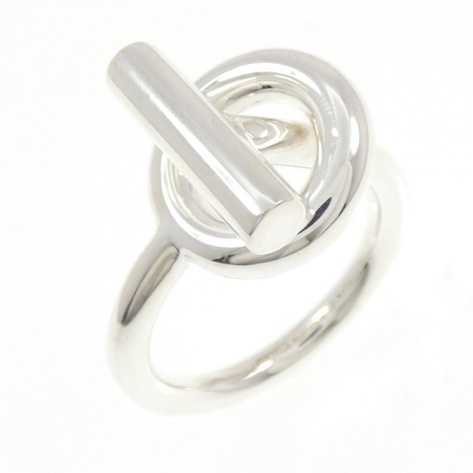Hermes Silver 925 Band Ring (Pre-Owned)