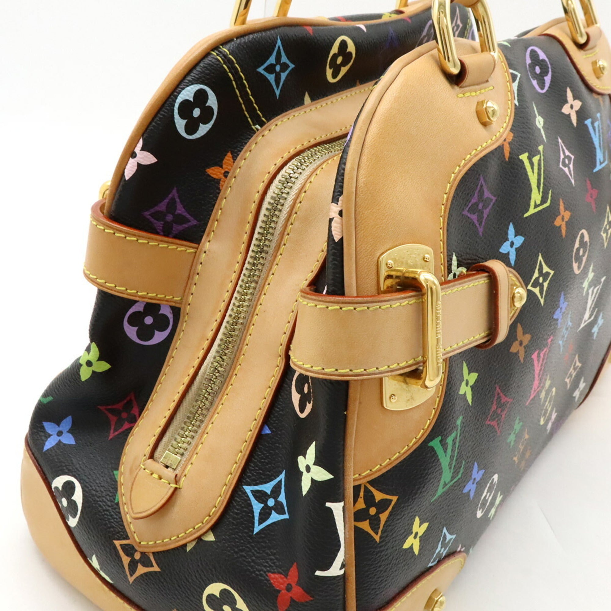 Louis Vuitton Black Multi-Color Noir Pvc Handbag Shoulder Bag (Pre-Owned)