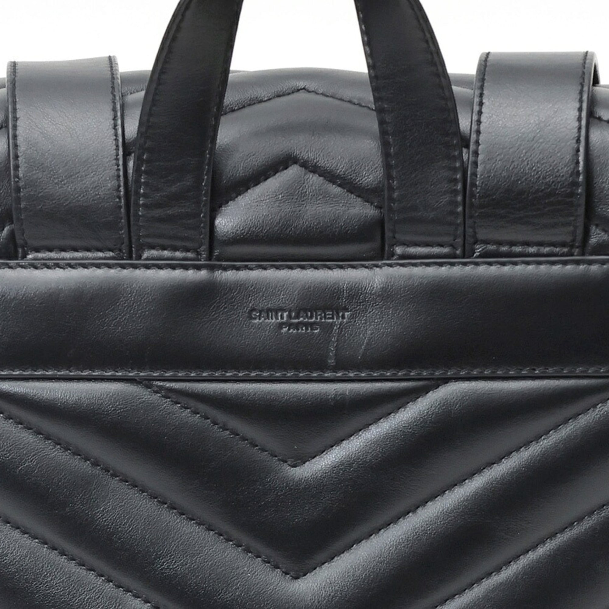 Saint Laurent Black Leather Backpack (Pre-Owned)