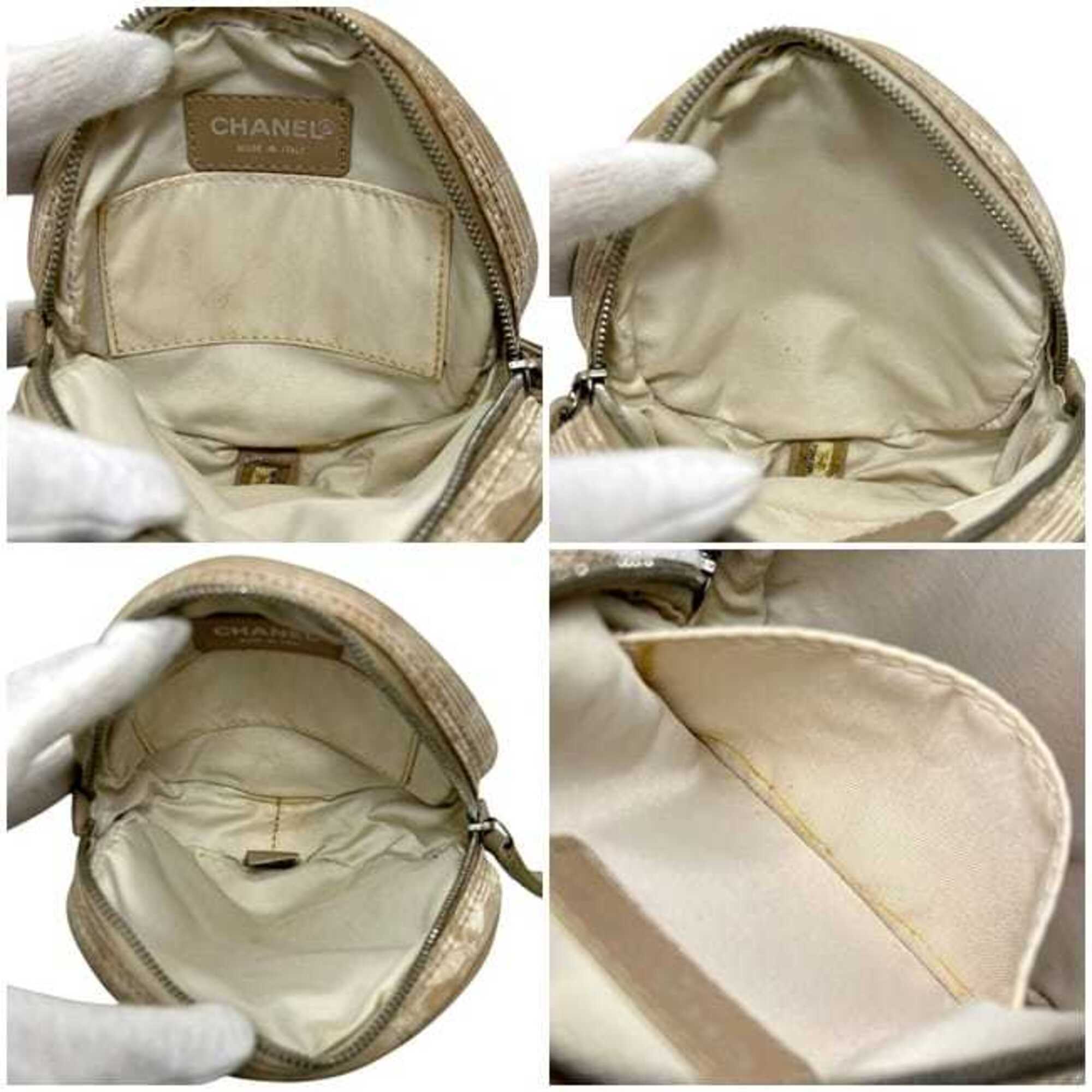 Chanel Beige Nylon Pouch (Pre-Owned)